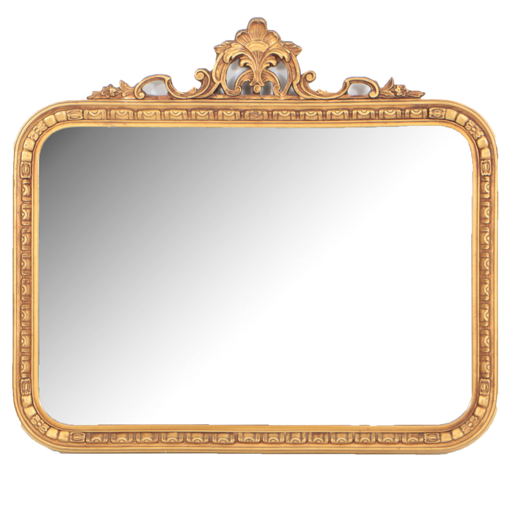 Rococo Style Giltwood Mirror by Borin Art Products of Chicago, 20th Century