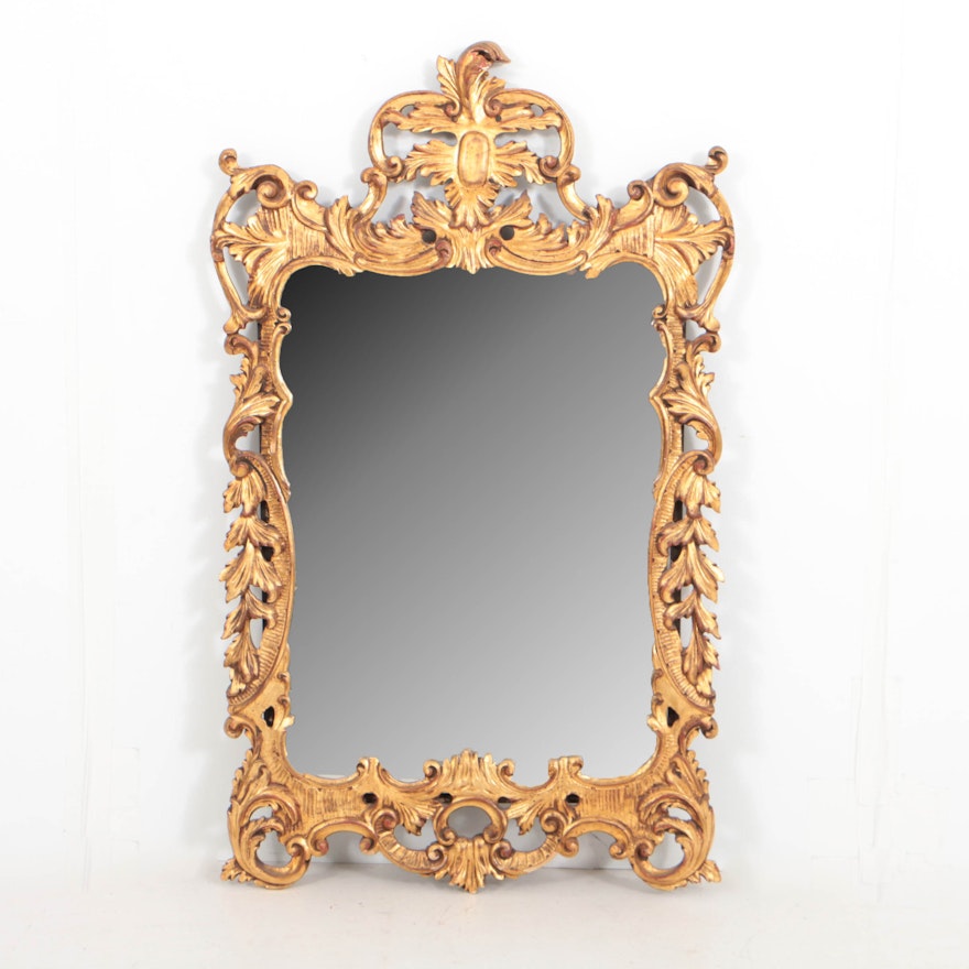 Italian Rococo Style Carved Giltwood Mirror, 20th Century