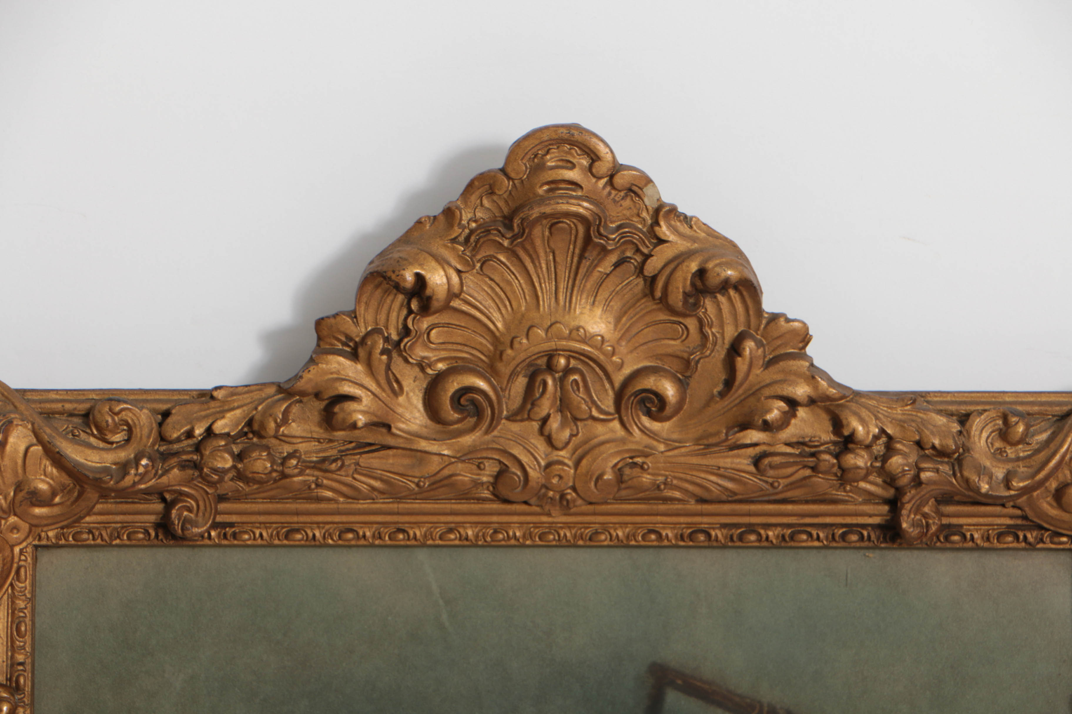 Victorian Gilt Composition Trumeau Mirror, Late 19th Century