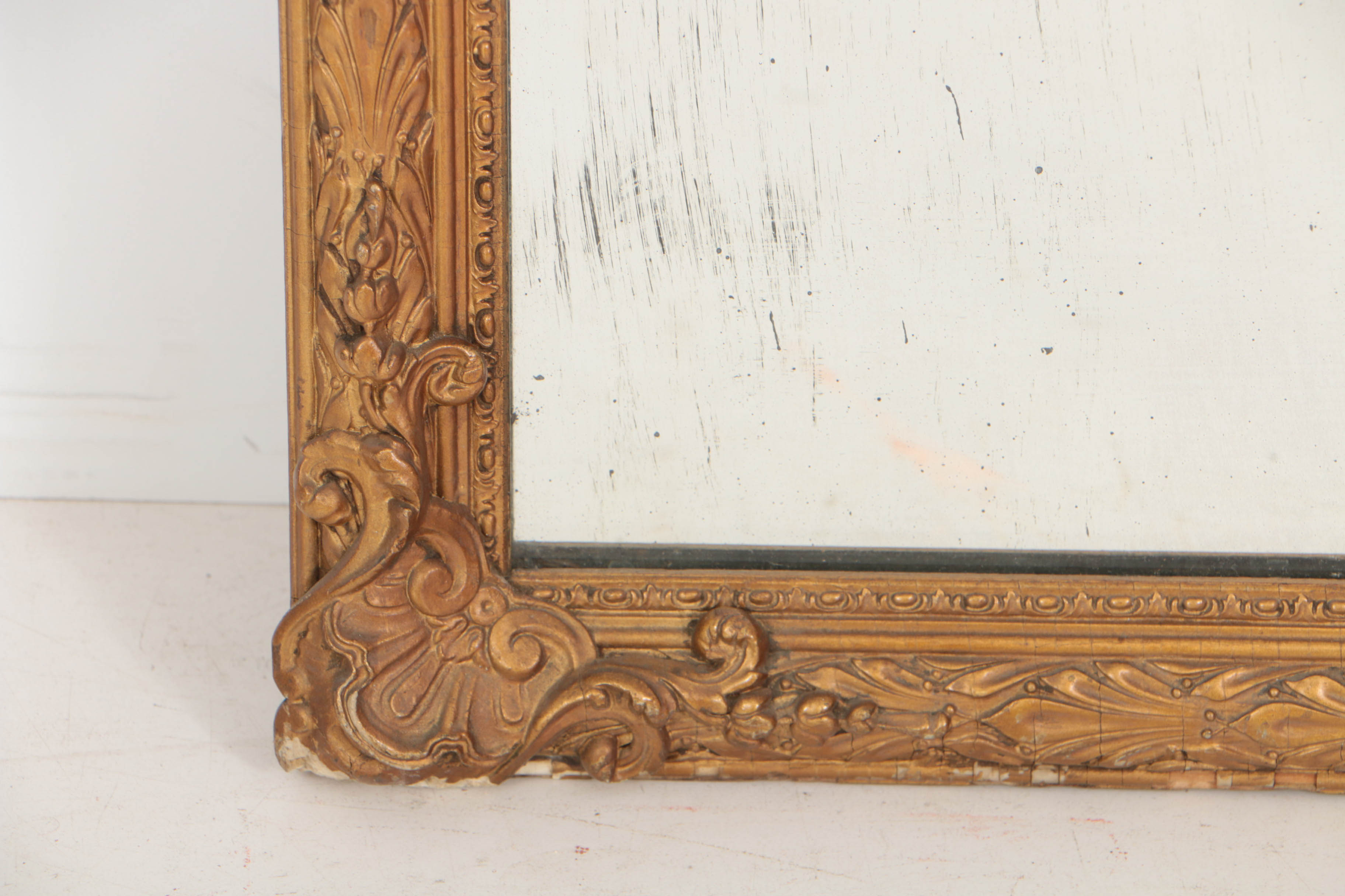 Victorian Gilt Composition Trumeau Mirror, Late 19th Century