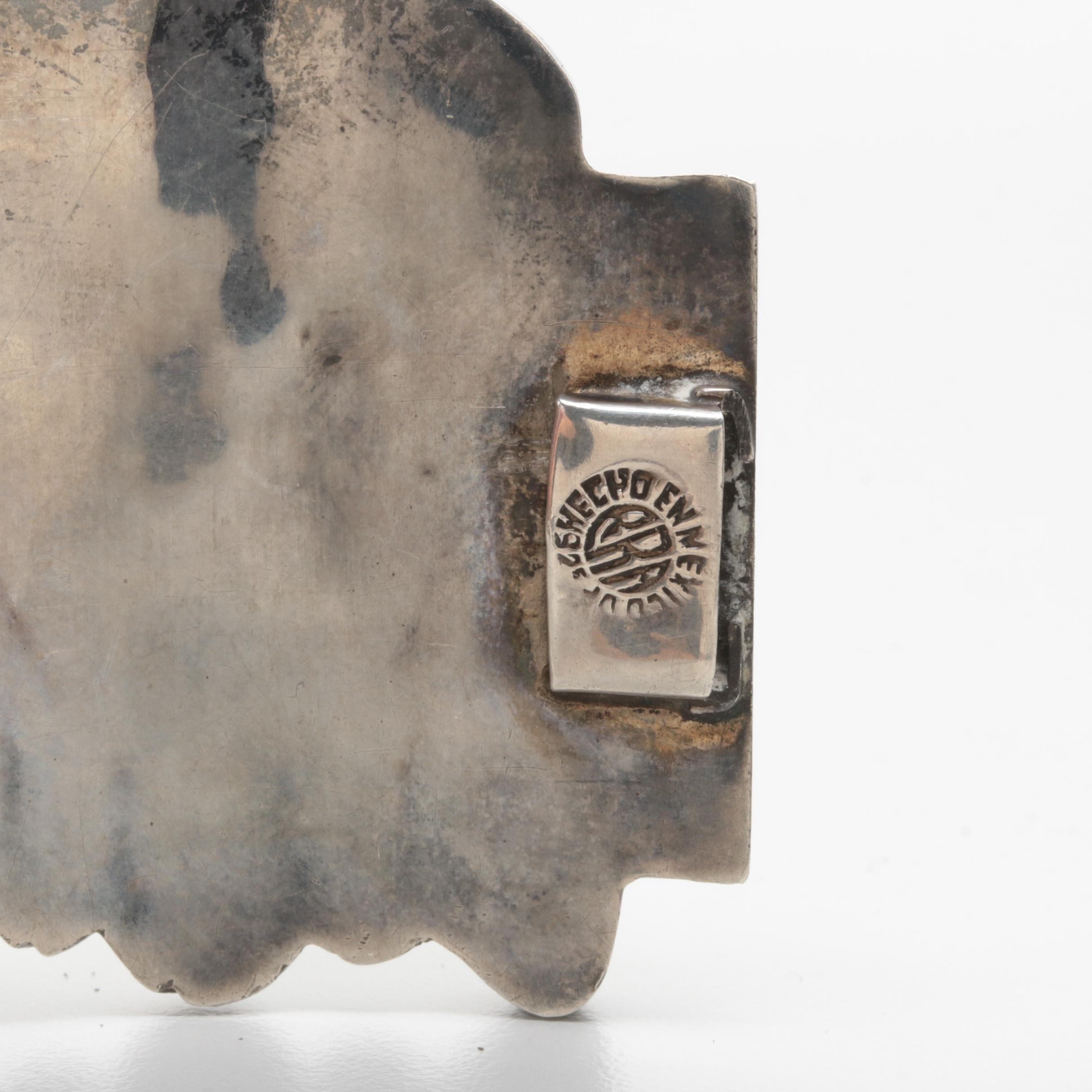 Assortment of Vintage Sterling Silver Abalone and Green Glass Jewelry