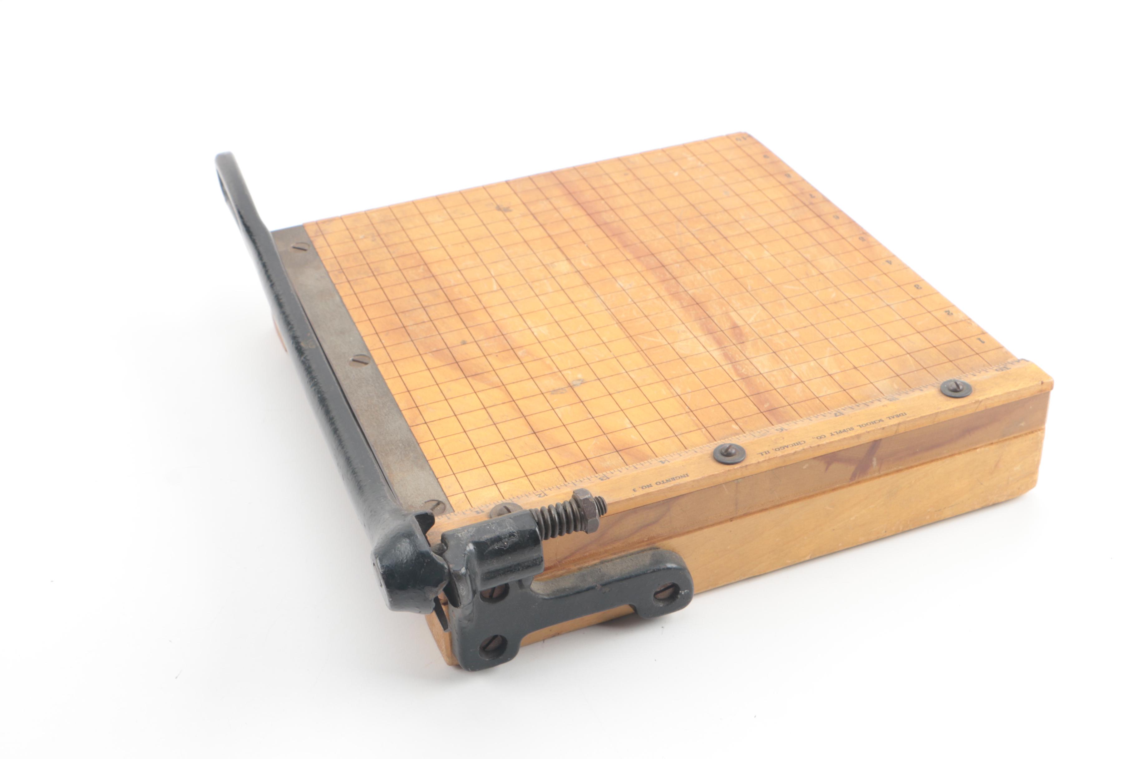 Vintage Ideal School Supply Co. "Ingento No. 9" Paper Cutter