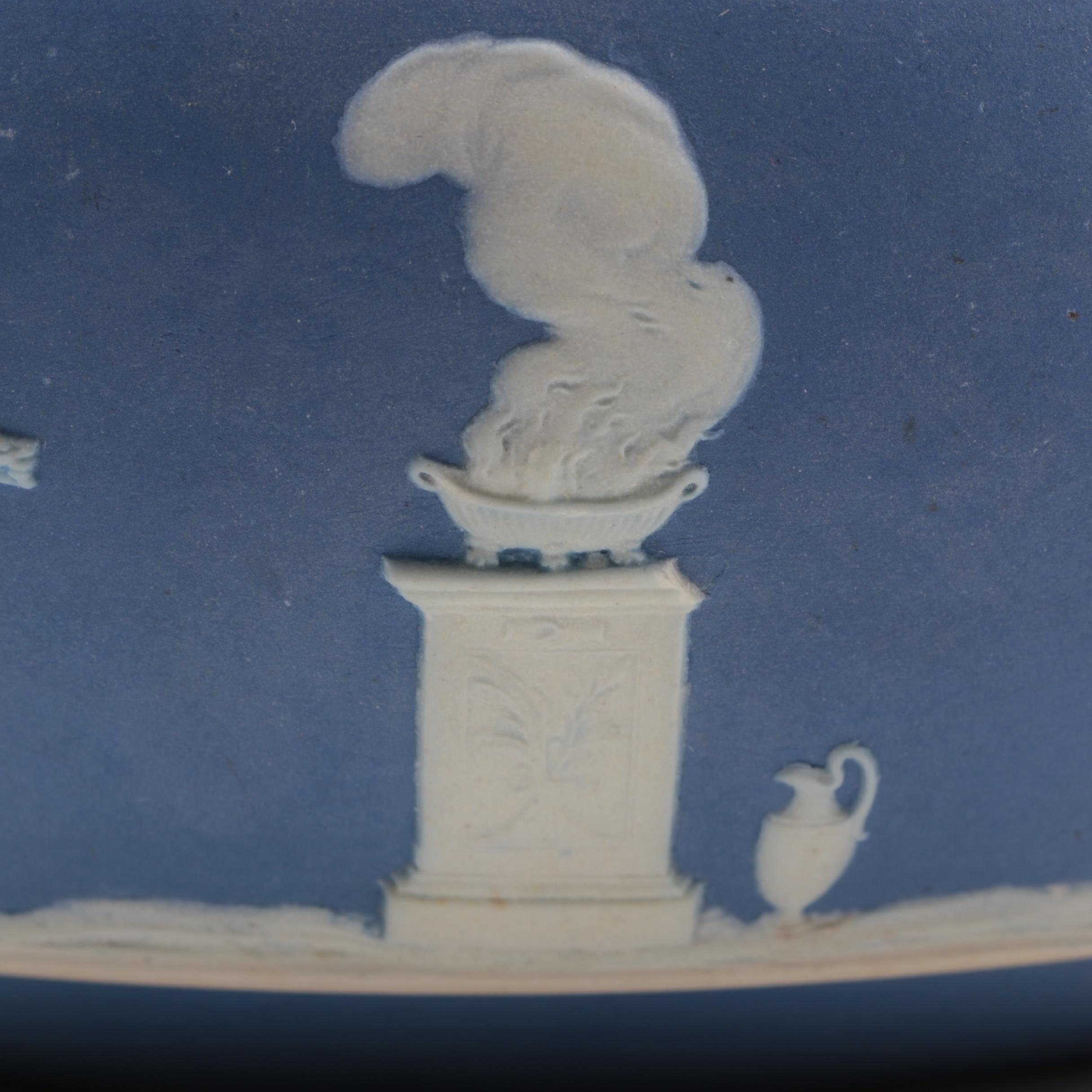 Wedgwood Blue Jasper and Silver Plate Mounted Salad bowl, 20th Century