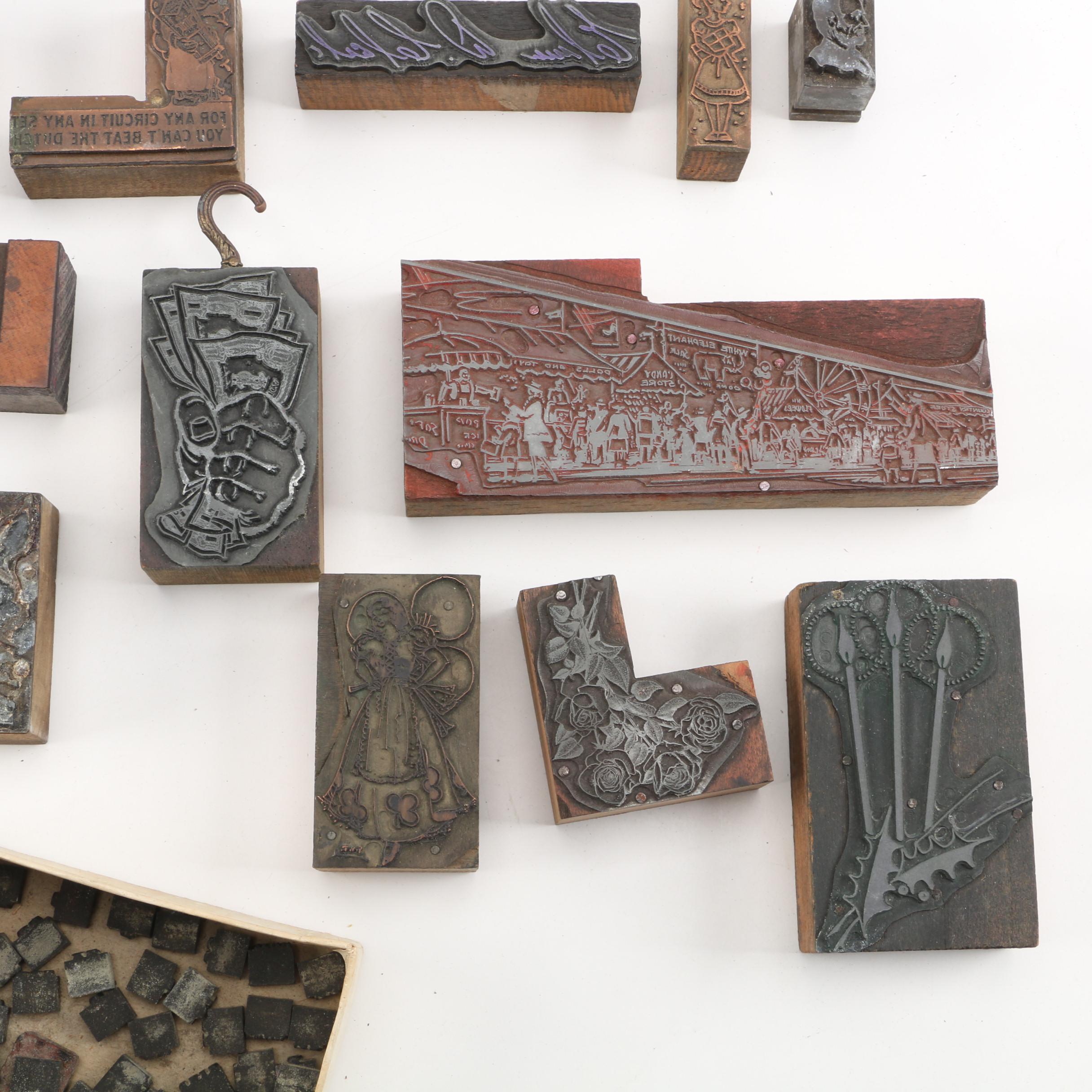 Vintage Metal Stamps and Typeset