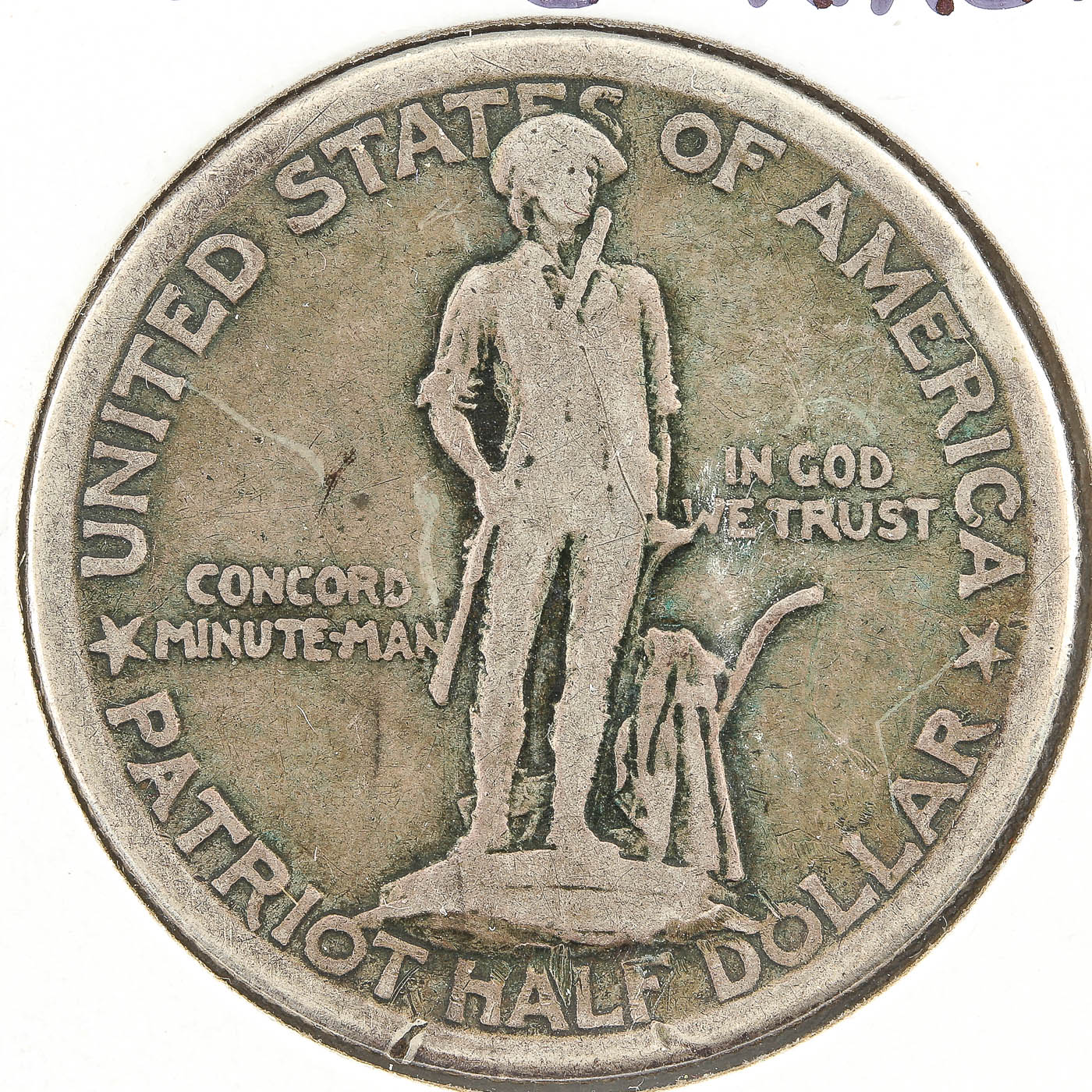 1925 Lexington-Concord Sesquicentennial Silver Commemorative Half Dollar