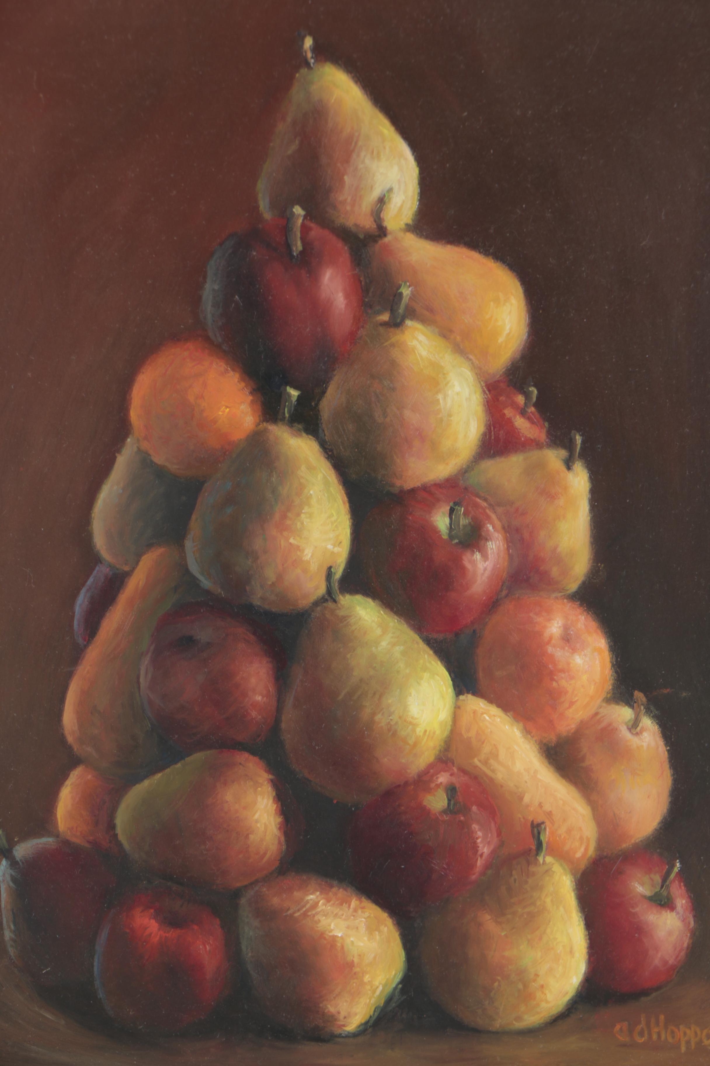 Anne de laTour Hopper Oil Painting "Topiary of Fruit"