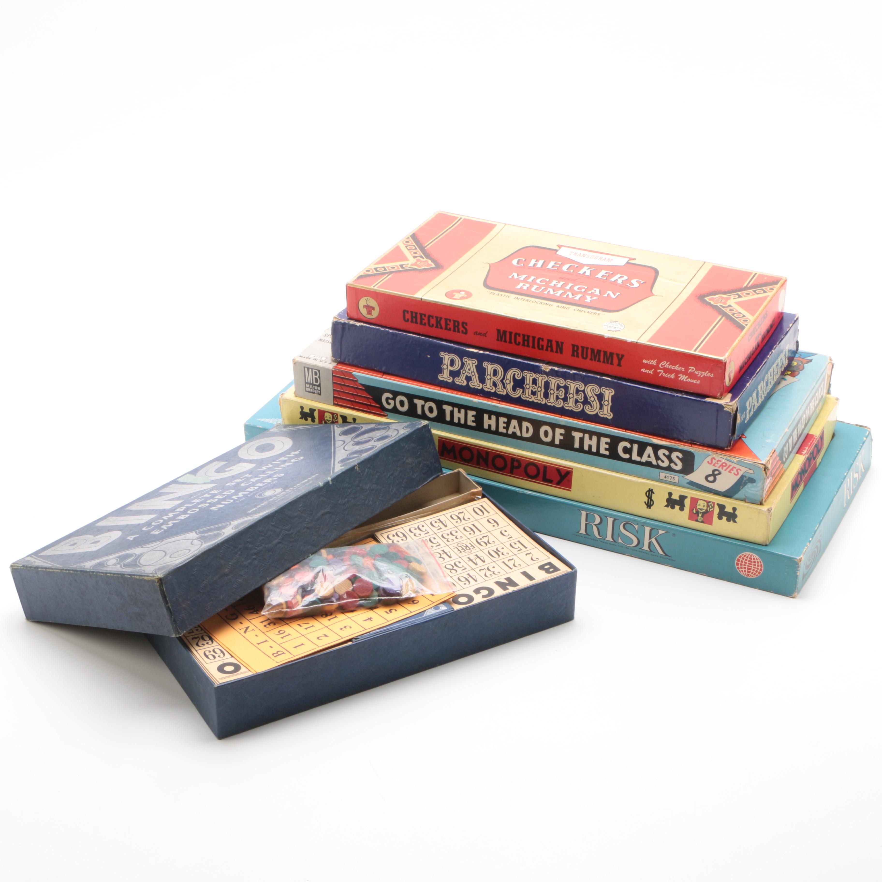 Vintage Board Games featuring Risk and Monopoly