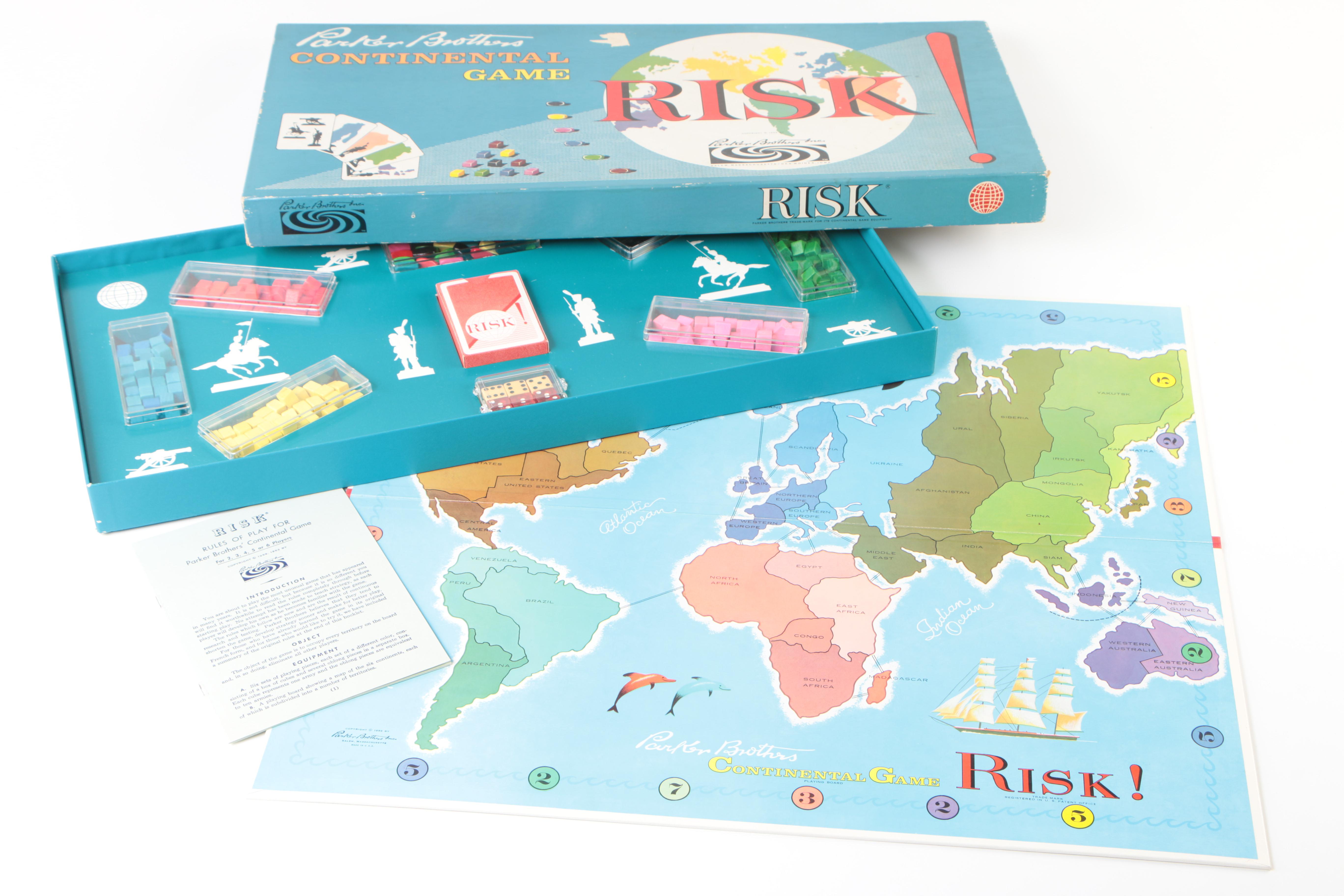 Vintage Board Games featuring Risk and Monopoly