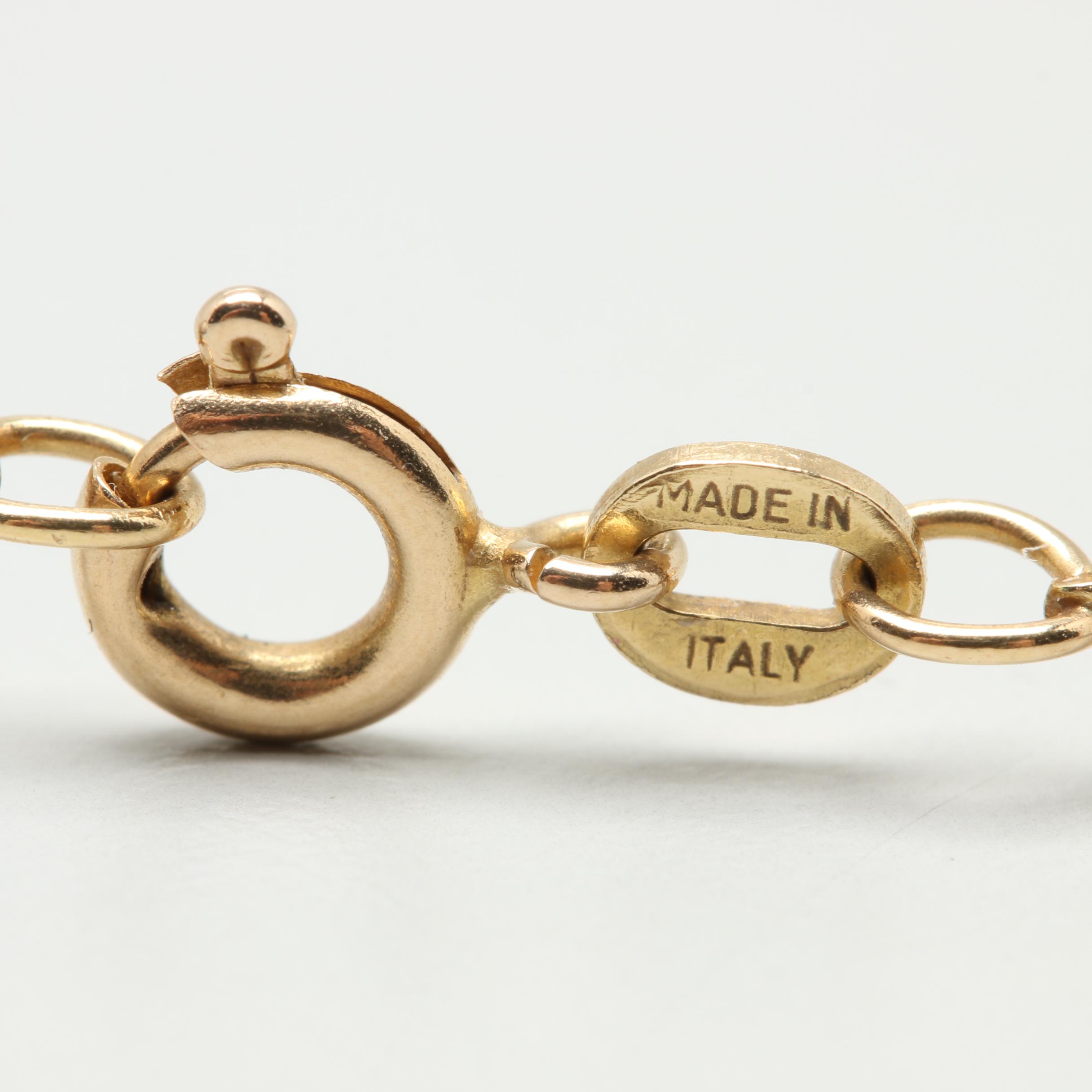 14K Yellow Gold Serpentine Chain Necklace