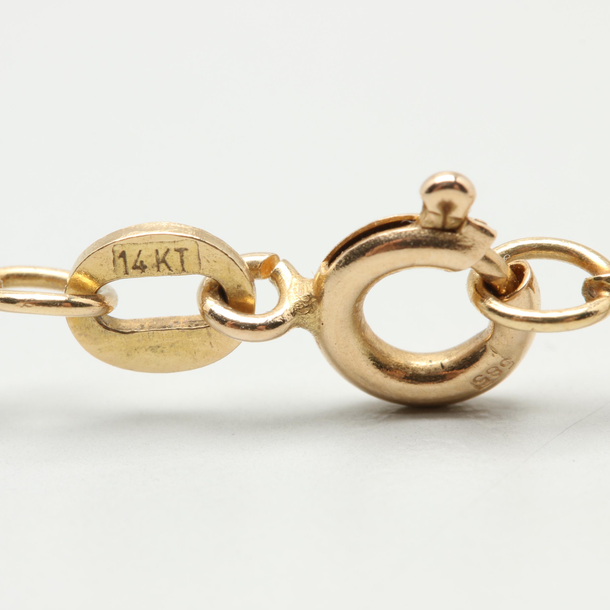 14K Yellow Gold Serpentine Chain Necklace