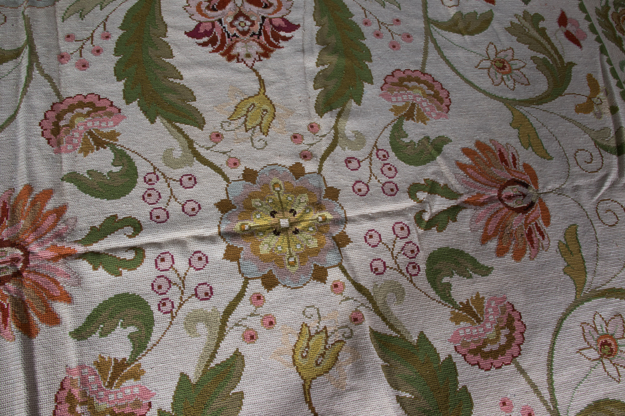 Vintage Directoire Style Needlepoint Area Rug