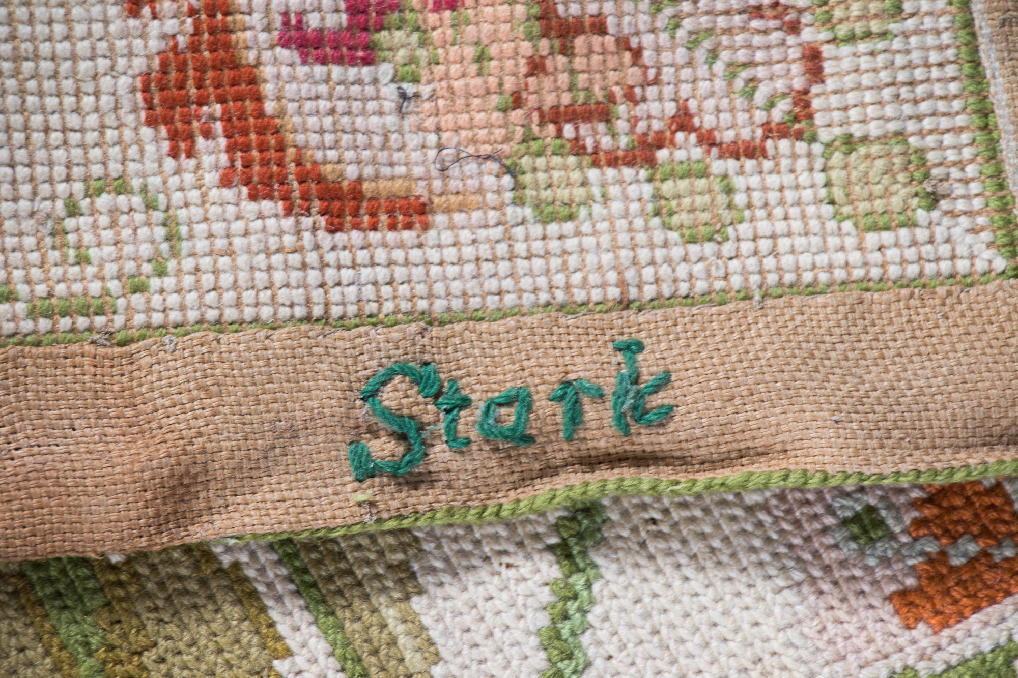 Vintage Directoire Style Needlepoint Area Rug