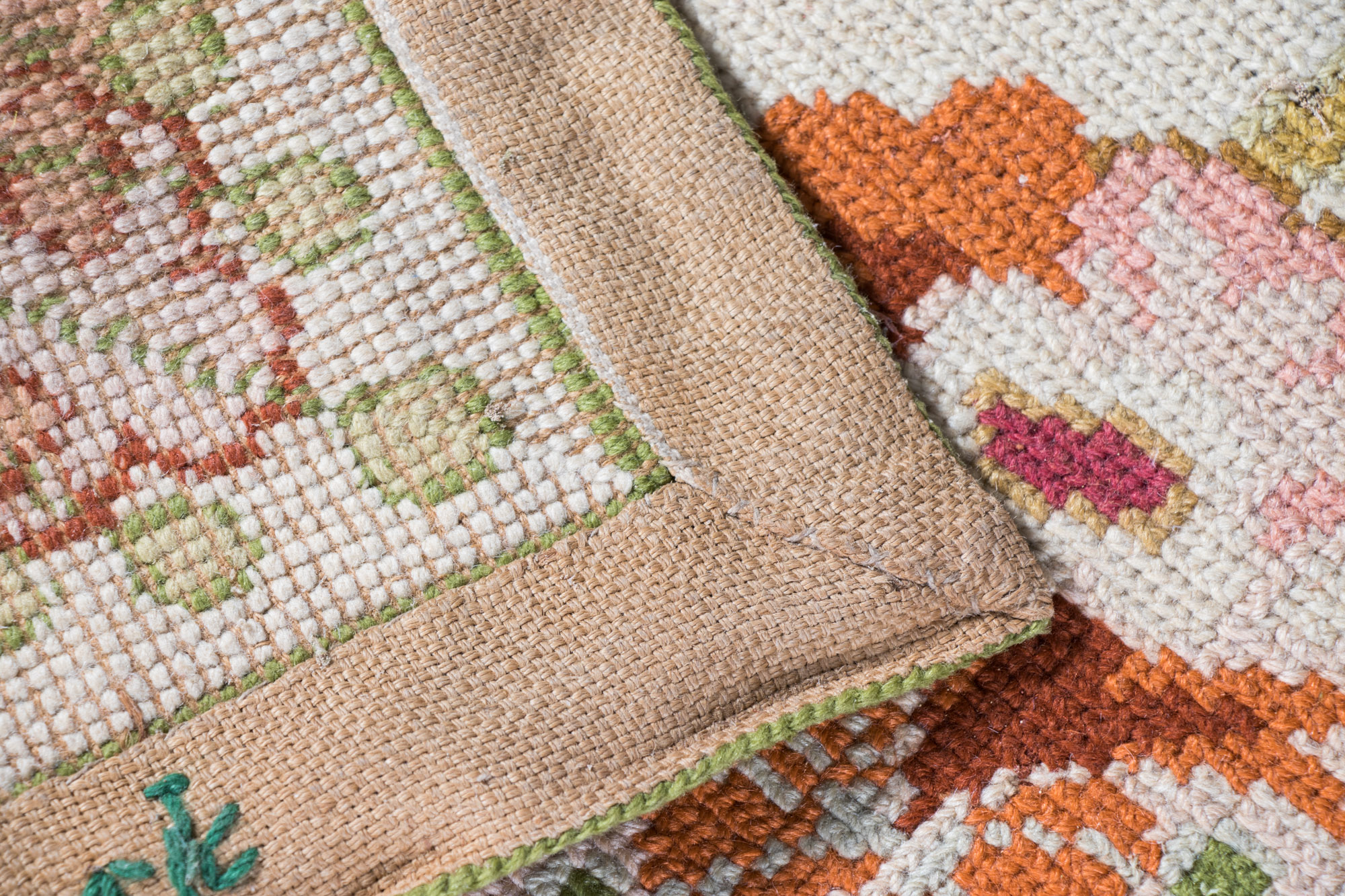 Vintage Directoire Style Needlepoint Area Rug