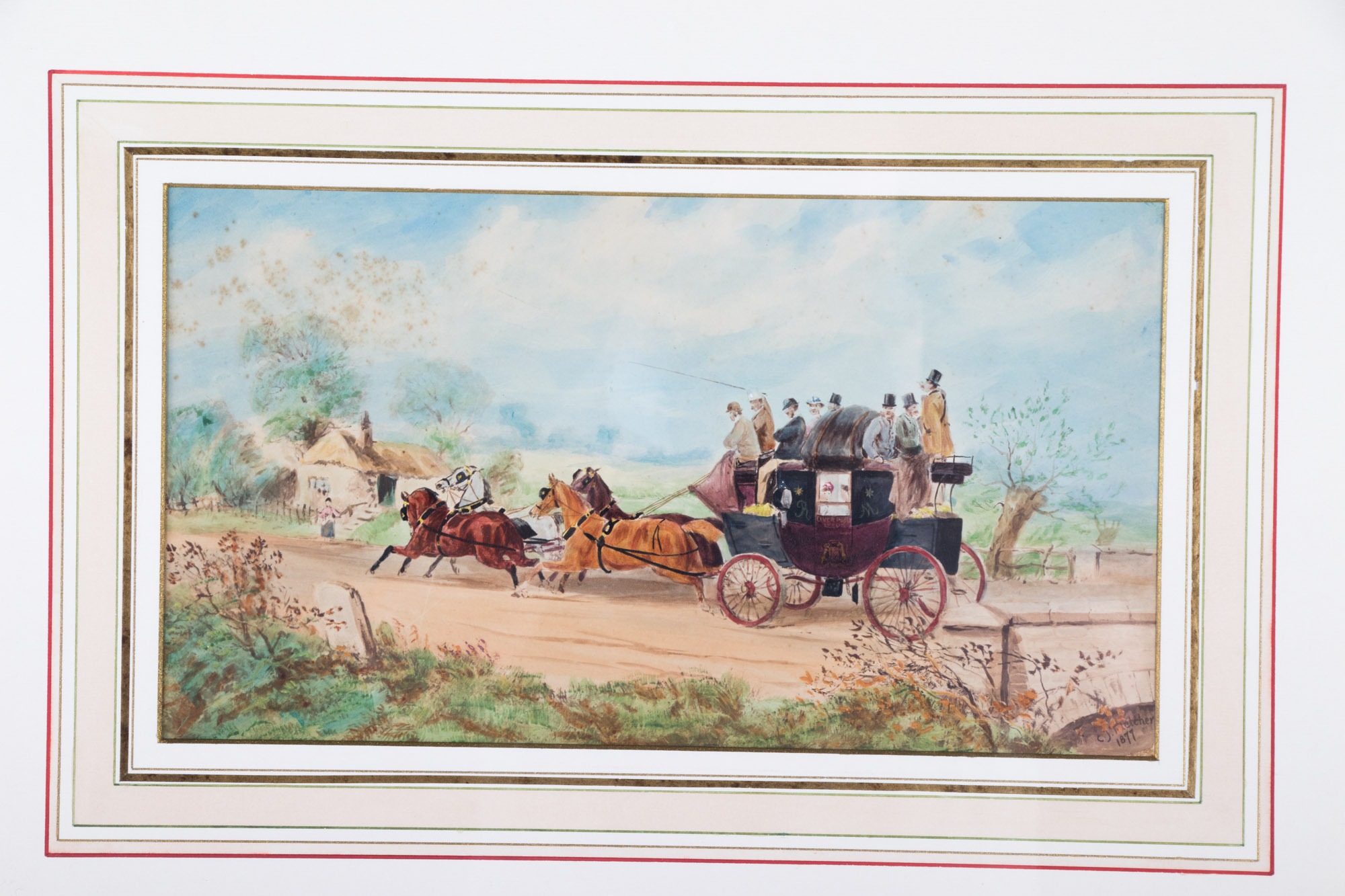 Three Western Themed Giltwood Framed Acrylic Paintings