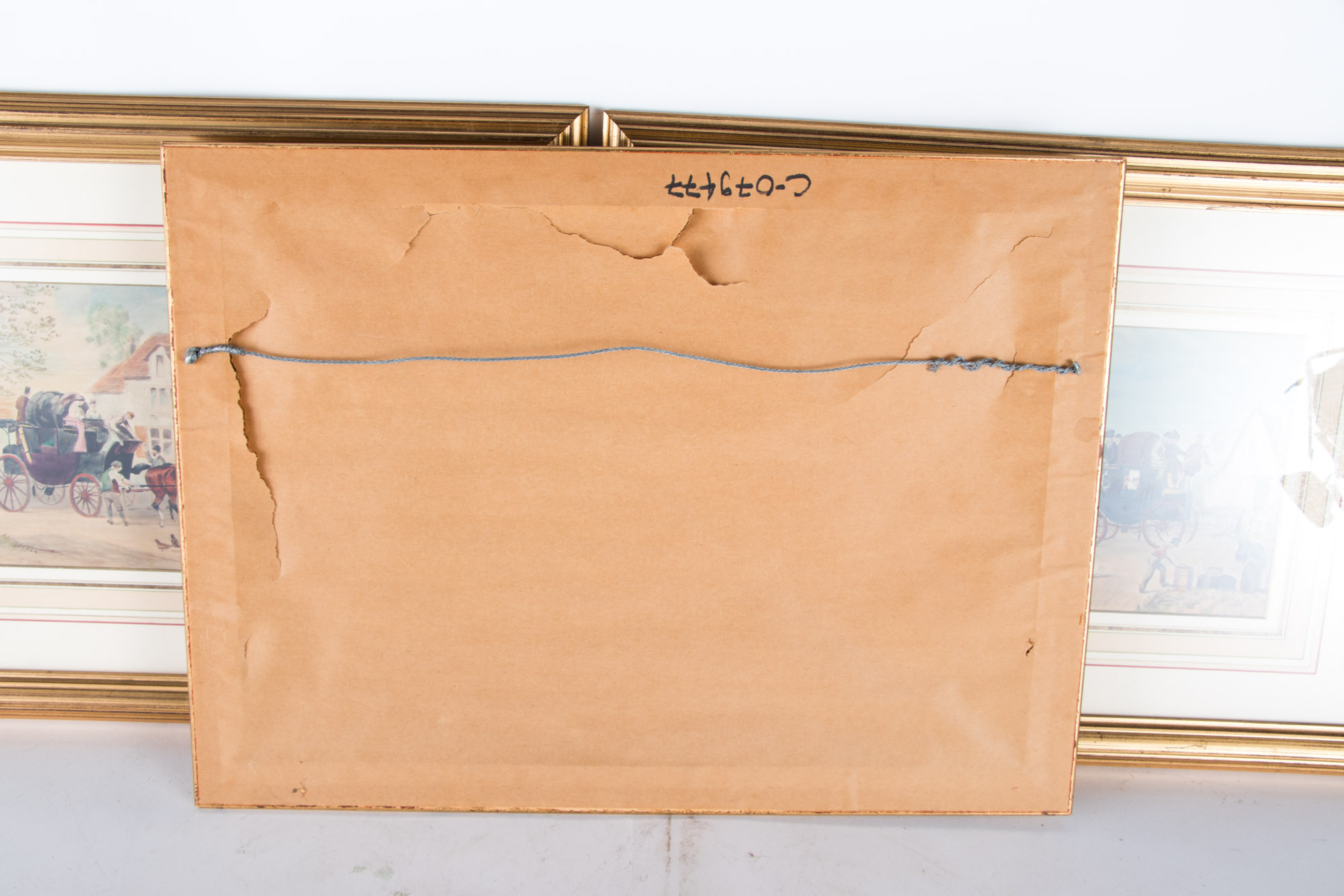 Three Western Themed Giltwood Framed Acrylic Paintings