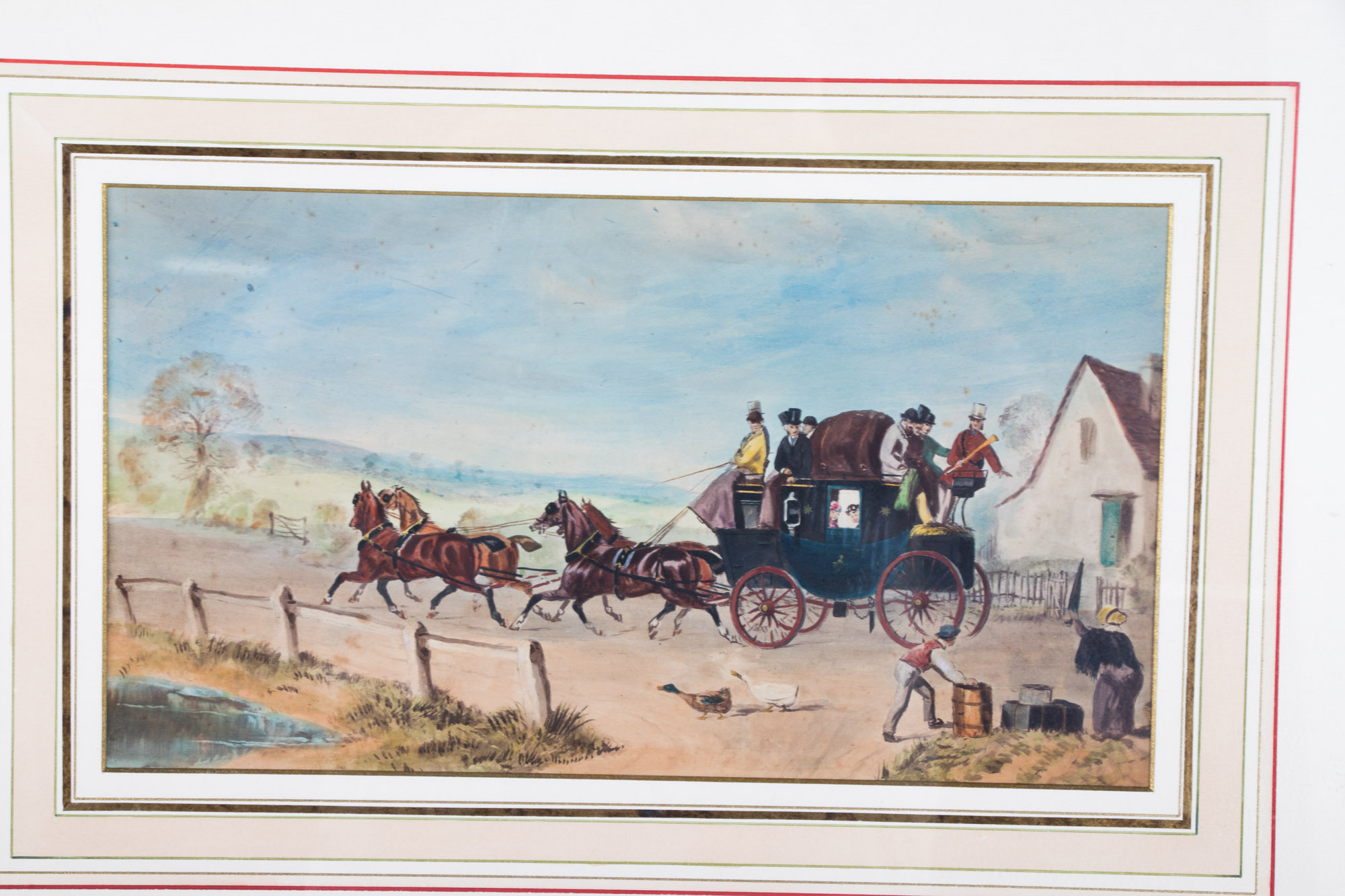 Three Western Themed Giltwood Framed Acrylic Paintings