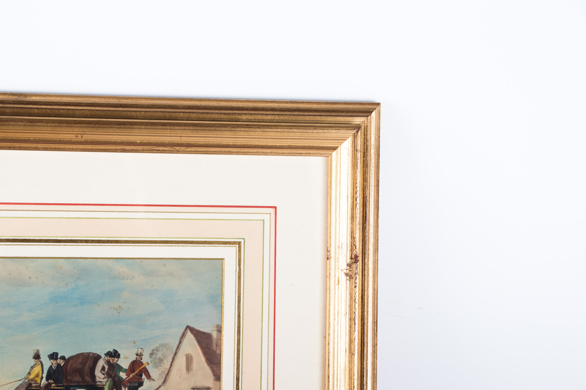 Three Western Themed Giltwood Framed Acrylic Paintings