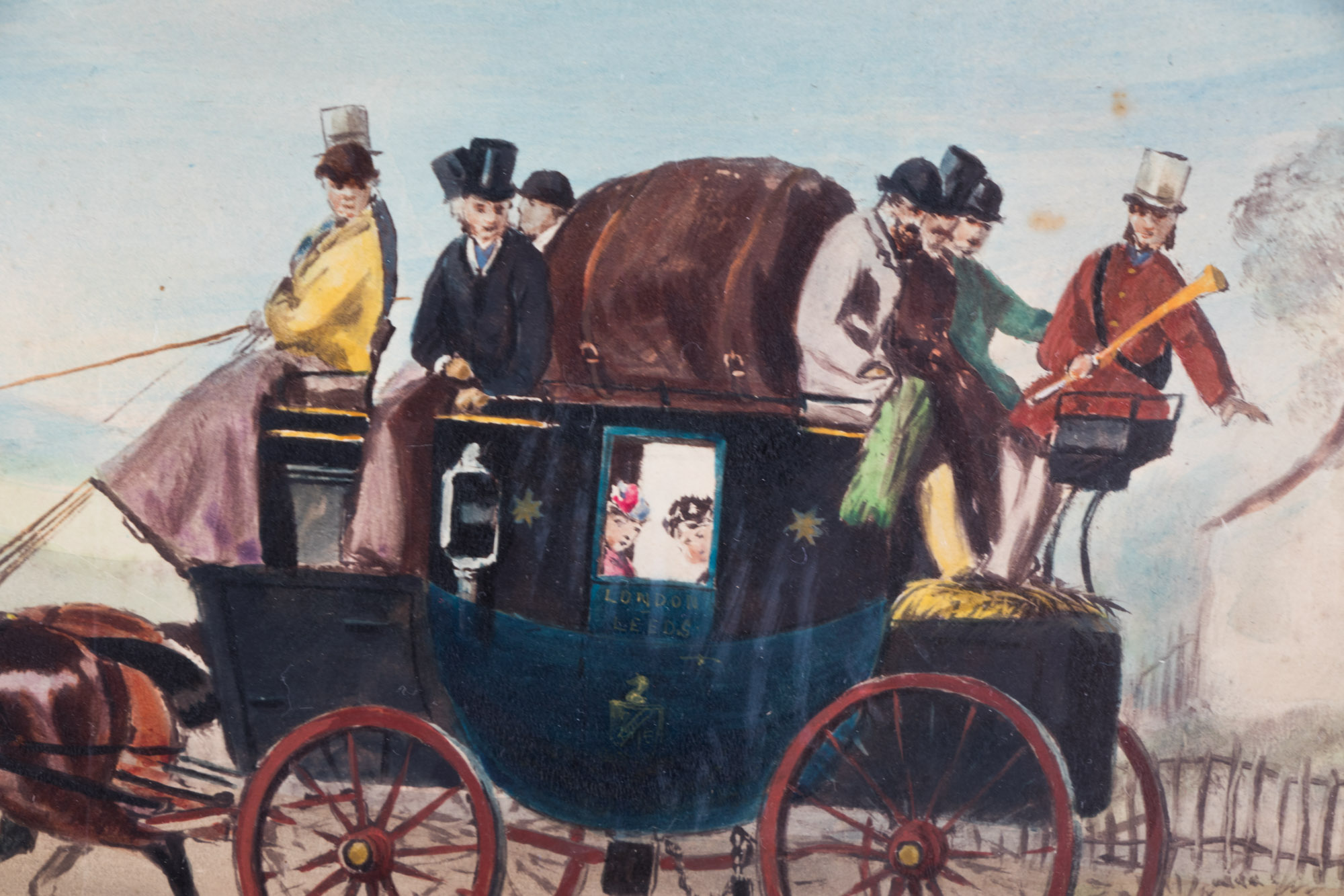 Three Western Themed Giltwood Framed Acrylic Paintings