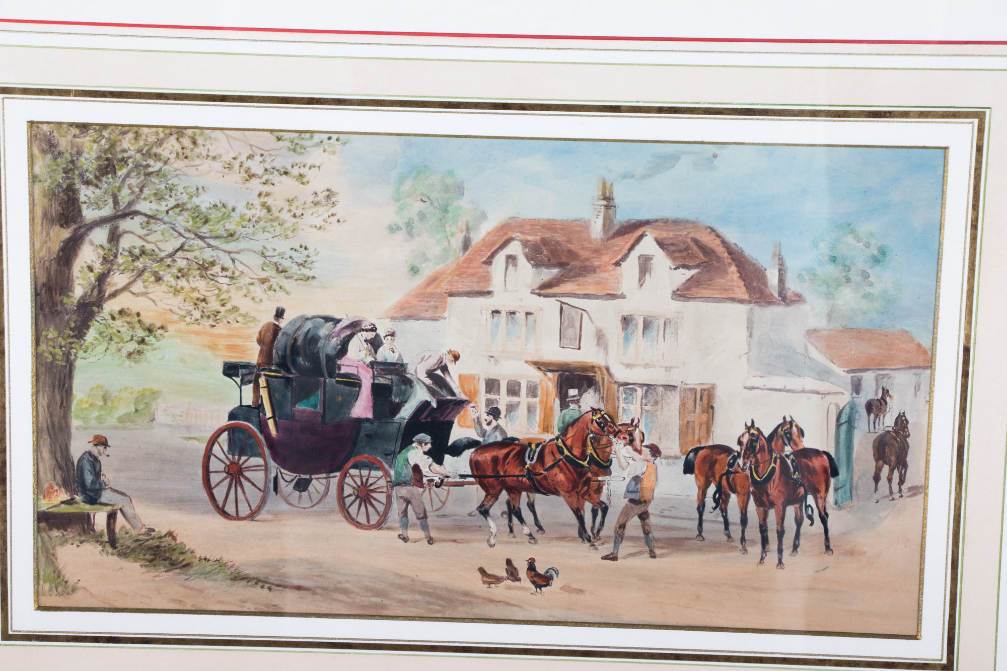 Three Western Themed Giltwood Framed Acrylic Paintings