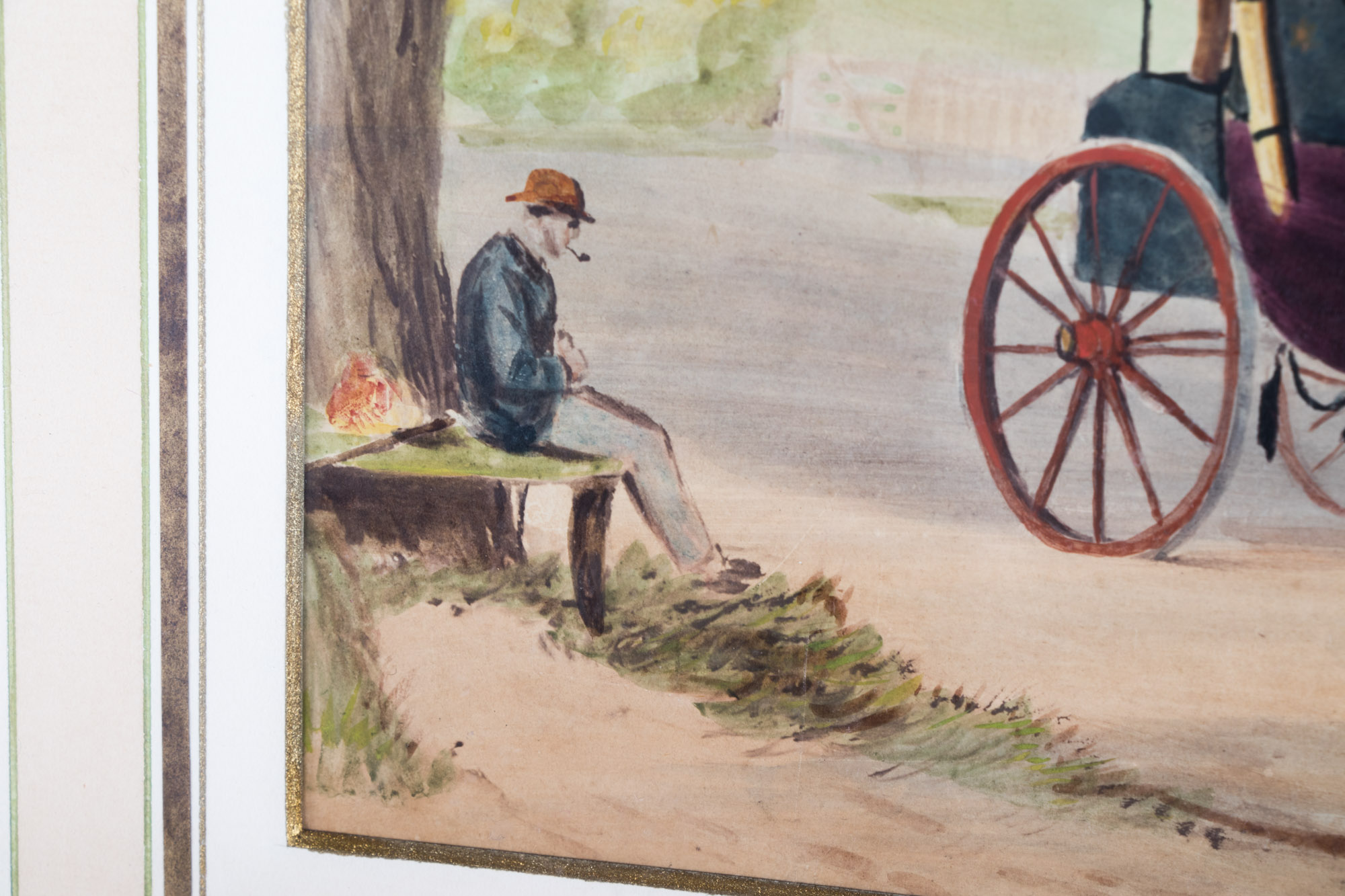 Three Western Themed Giltwood Framed Acrylic Paintings