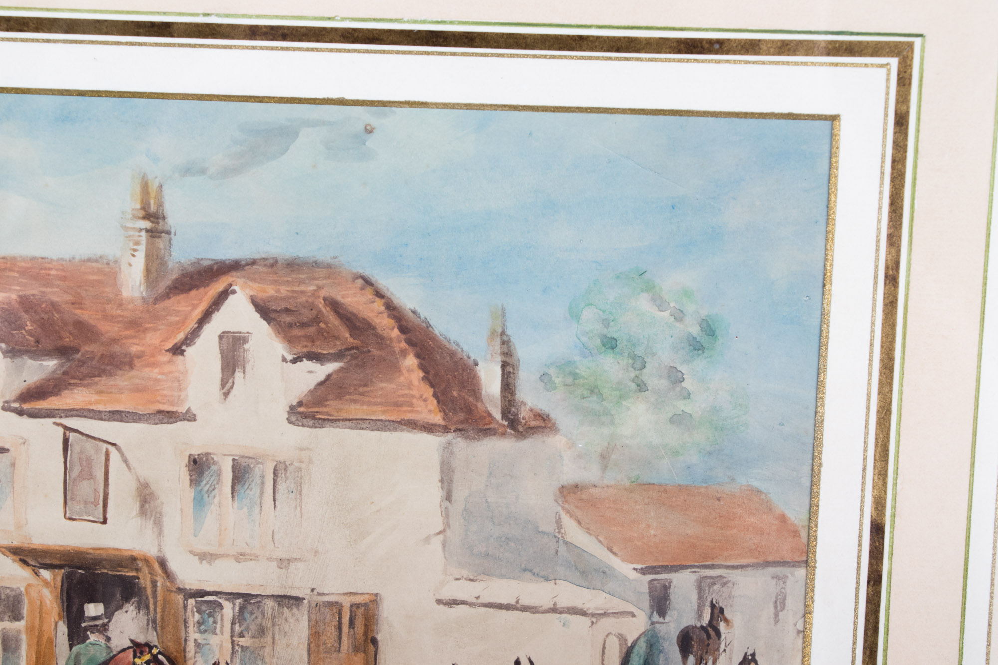 Three Western Themed Giltwood Framed Acrylic Paintings