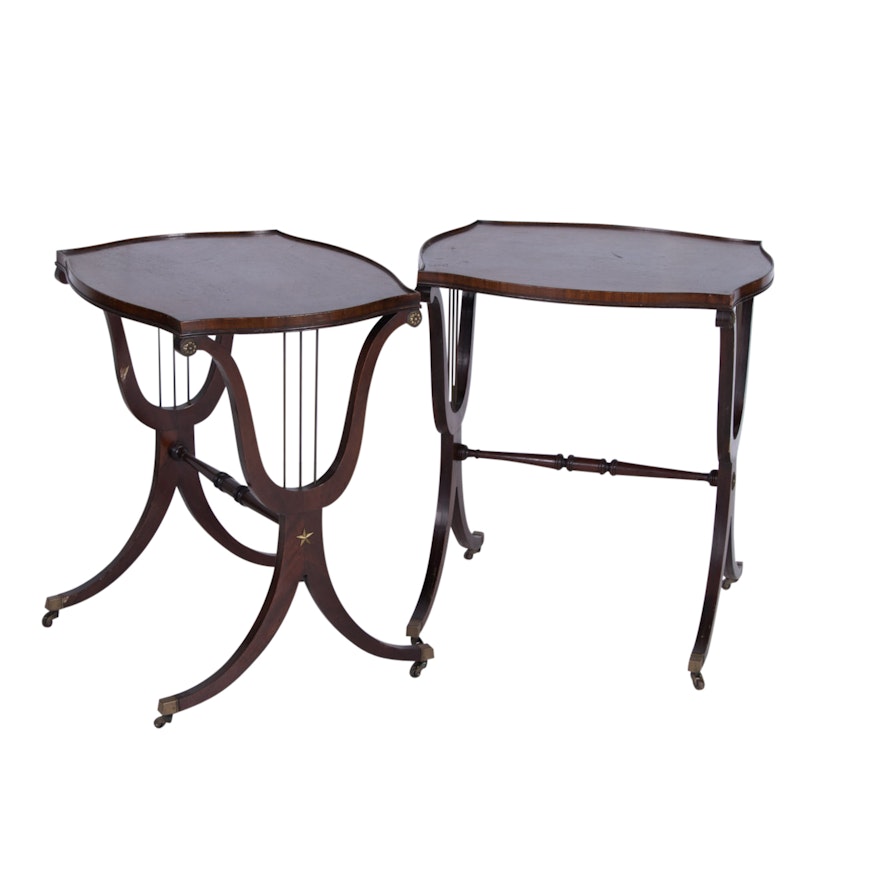 Classical Style Brass-Mounted Mahogany Side Tables, 20th Century