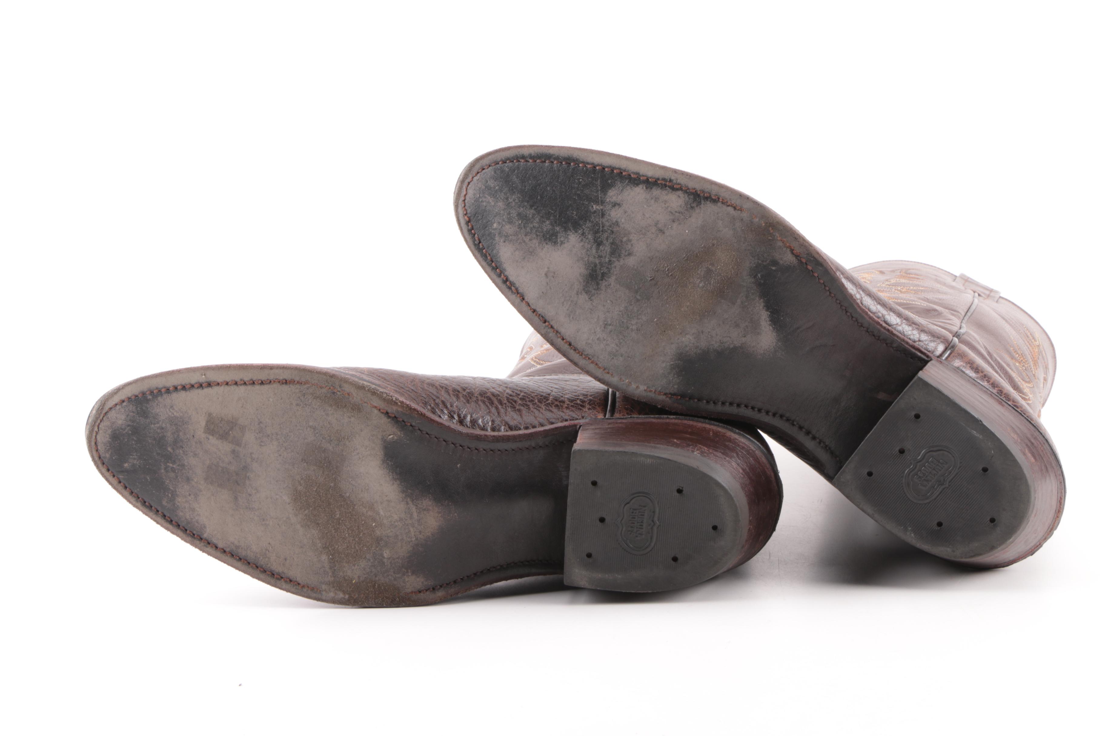 Men's Vintage Nocona Brown Leather Cowboy Boots