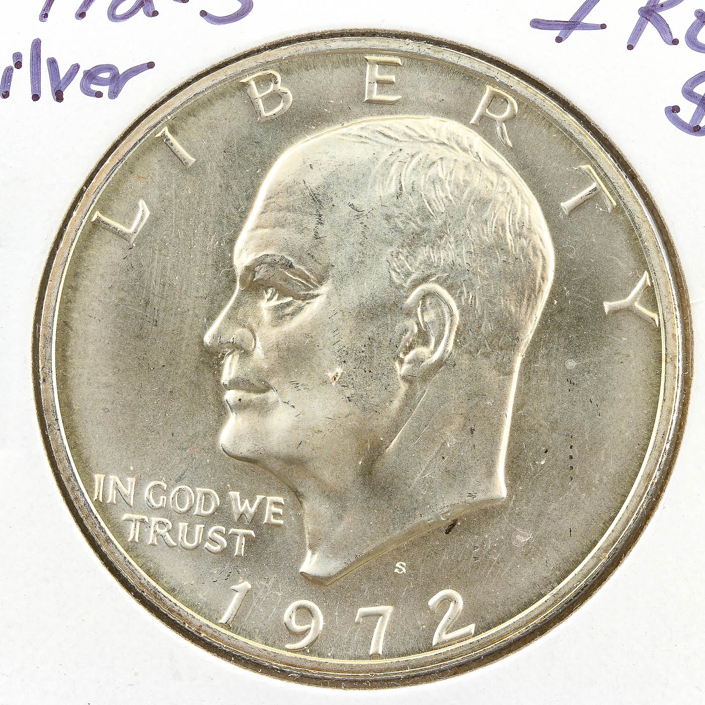Silver Clad Eisenhower Dollar and Kennedy Half Dollar