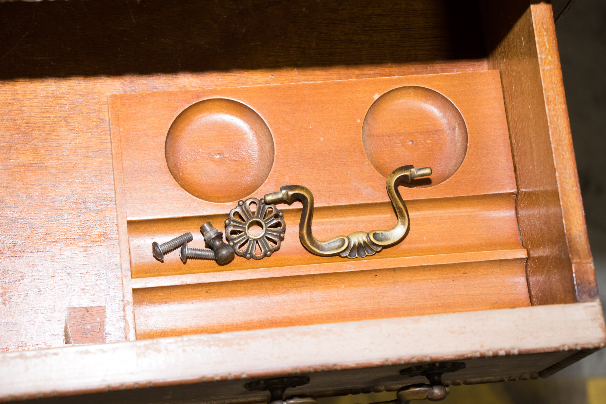 George III Style Pickled Writing Desk with Black Leather Top, 20th Century