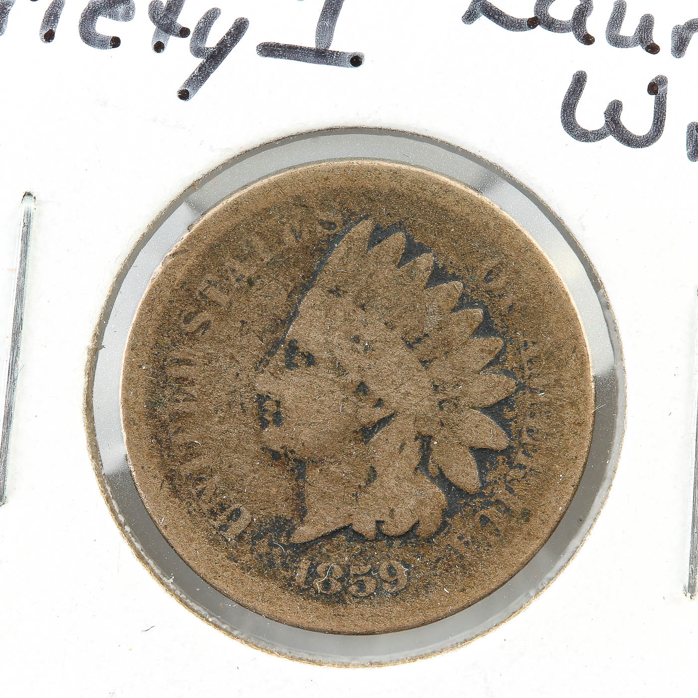 Five Indian Head Cents, Including an 1870 Cent