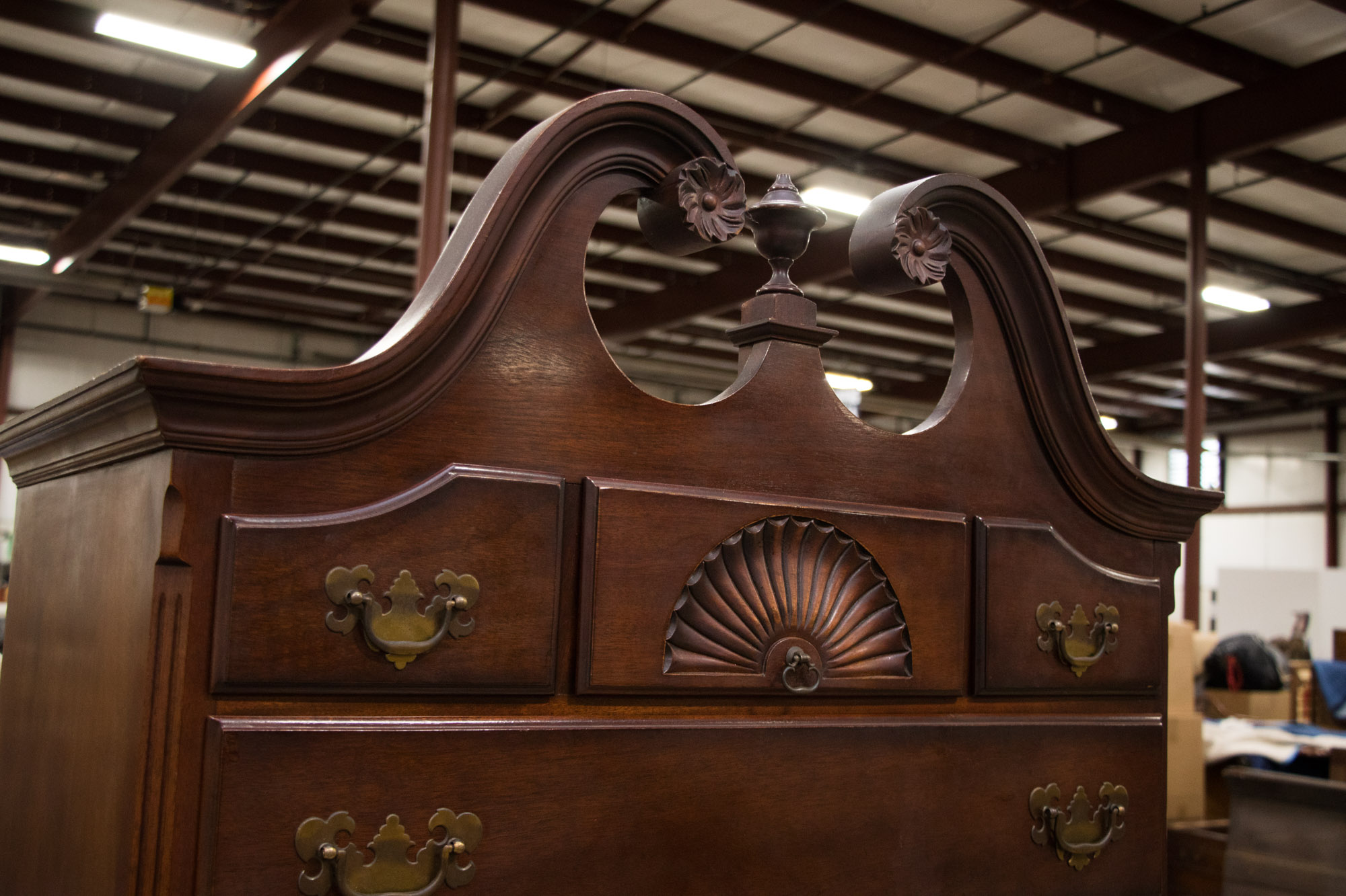 Queen Anne Style Mahogany Highboy with Secretary Drawer by Kling Furniture Co.