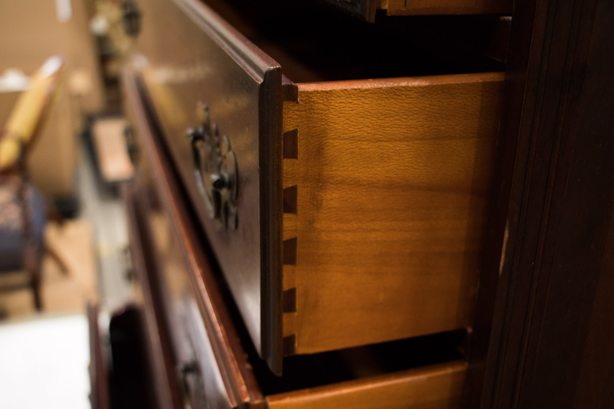 Queen Anne Style Mahogany Highboy with Secretary Drawer by Kling Furniture Co.