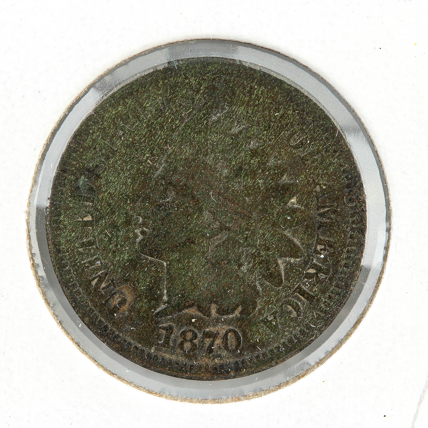 Five Indian Head Cents, Including an 1870 Cent