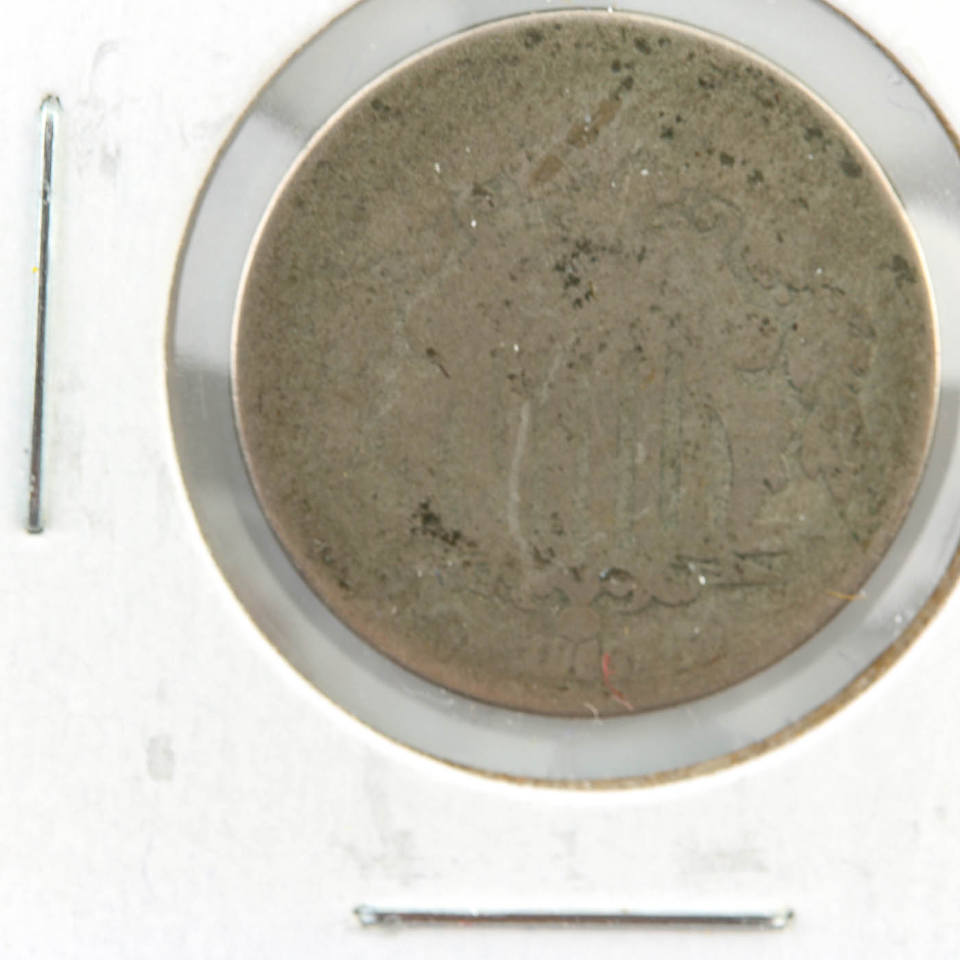 Three Antique U.S. Shield Nickels from the 1860s