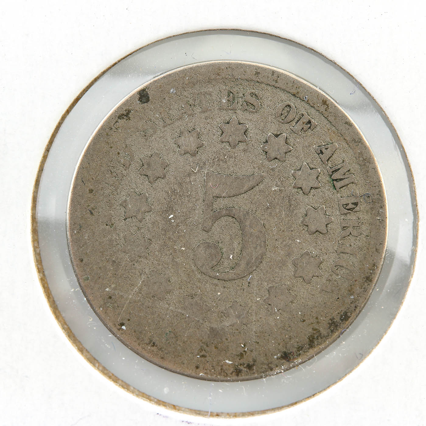 Three Antique U.S. Shield Nickels from the 1860s