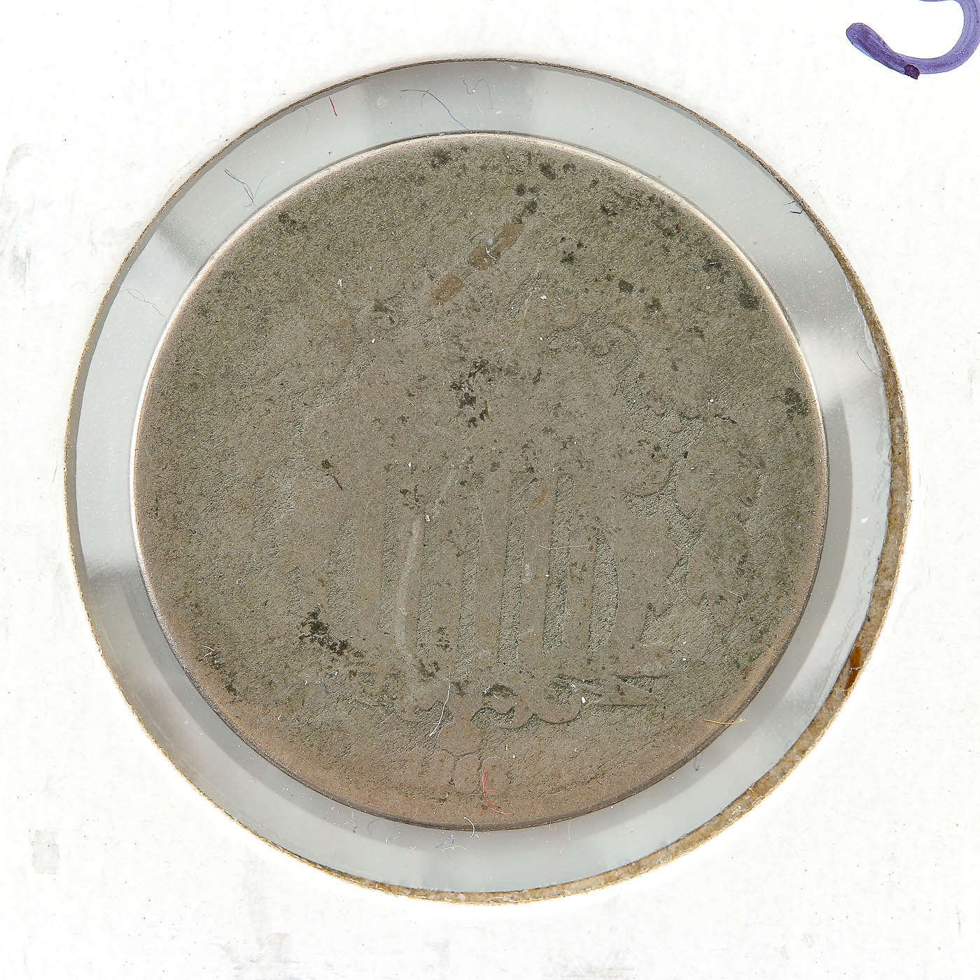 Three Antique U.S. Shield Nickels from the 1860s