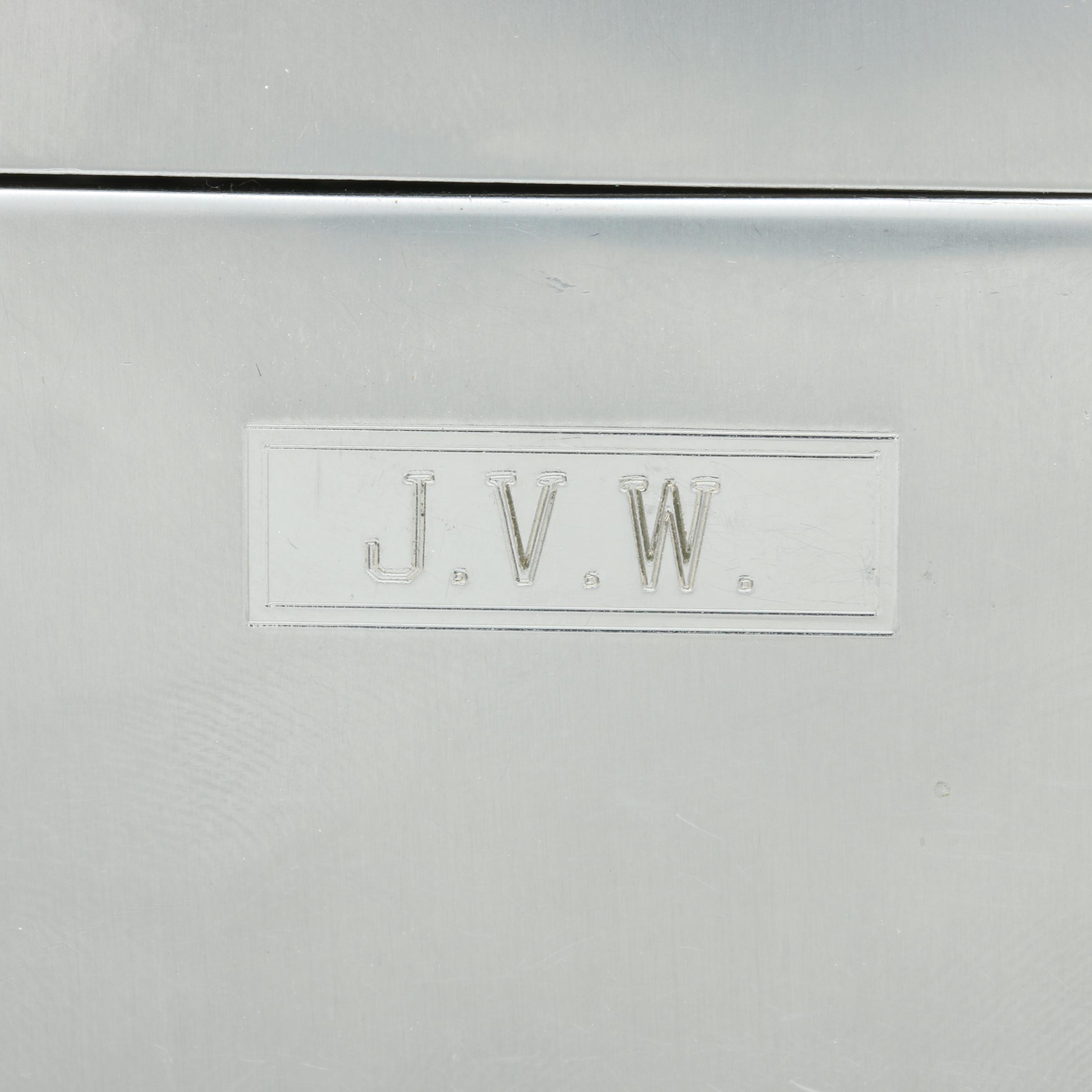 Ronson Silver Tone Cigarette Case with Lighter