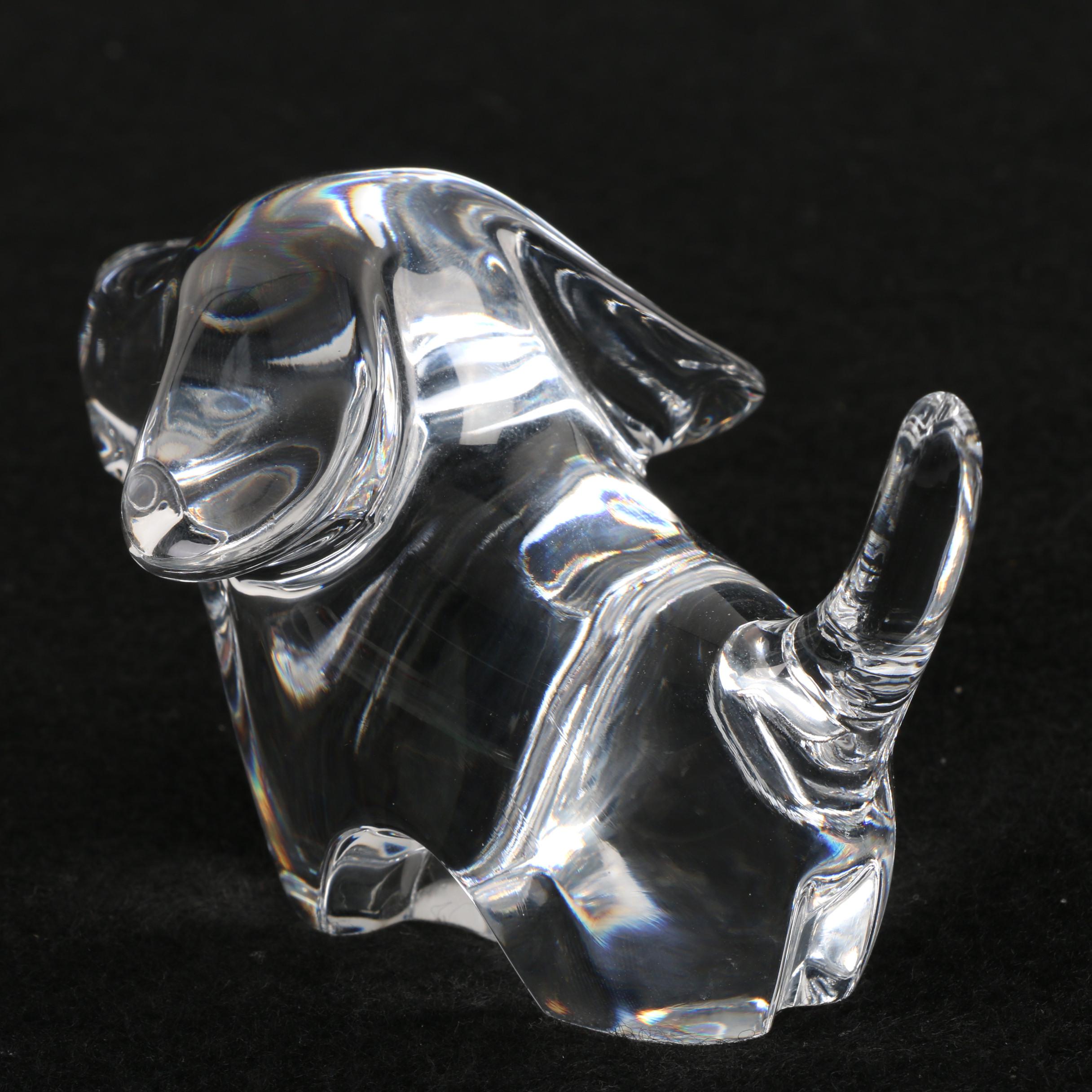 Baccarat Crystal "Minimals Dog" Figurine