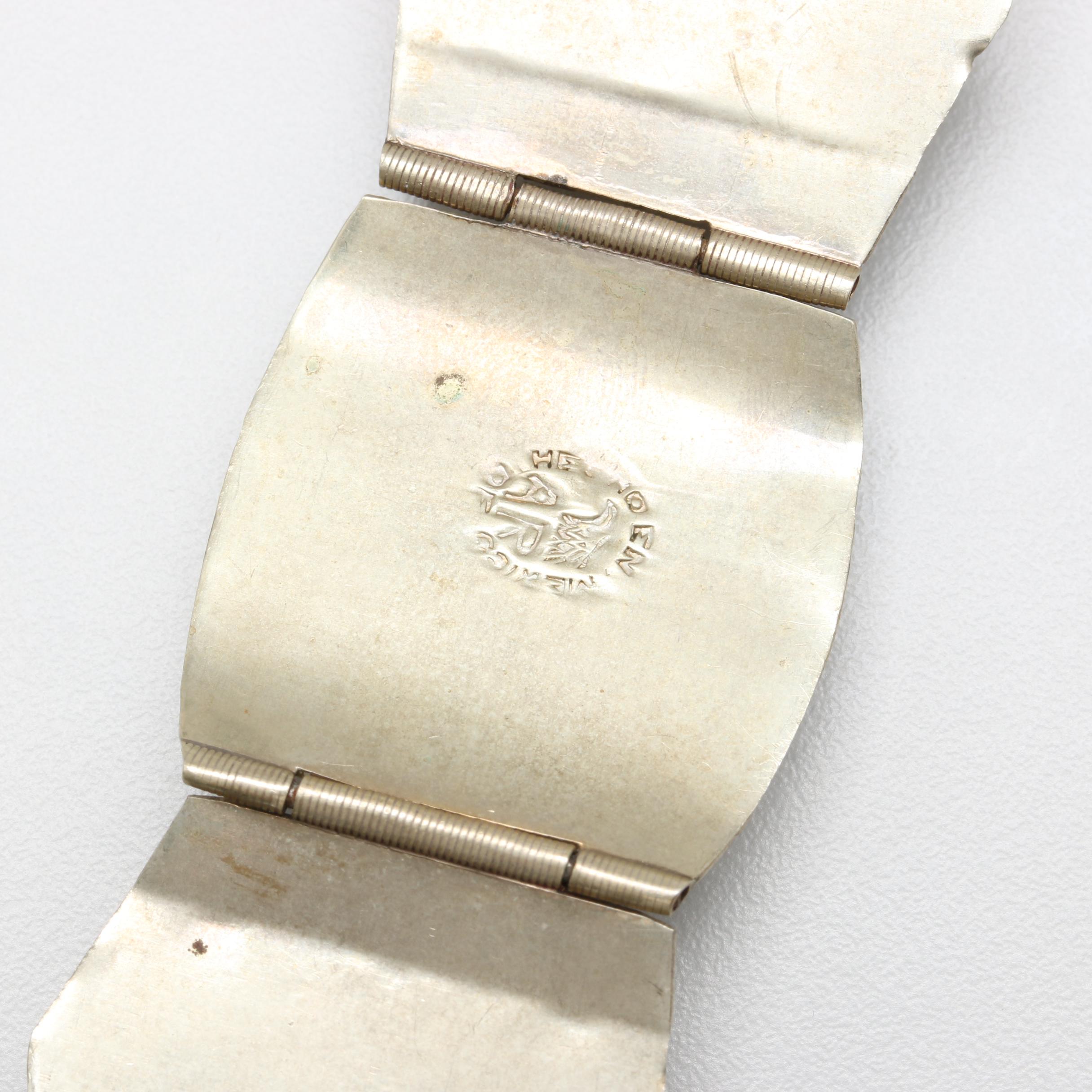 Vintage Taxco Sterling Silver Abalone Parure