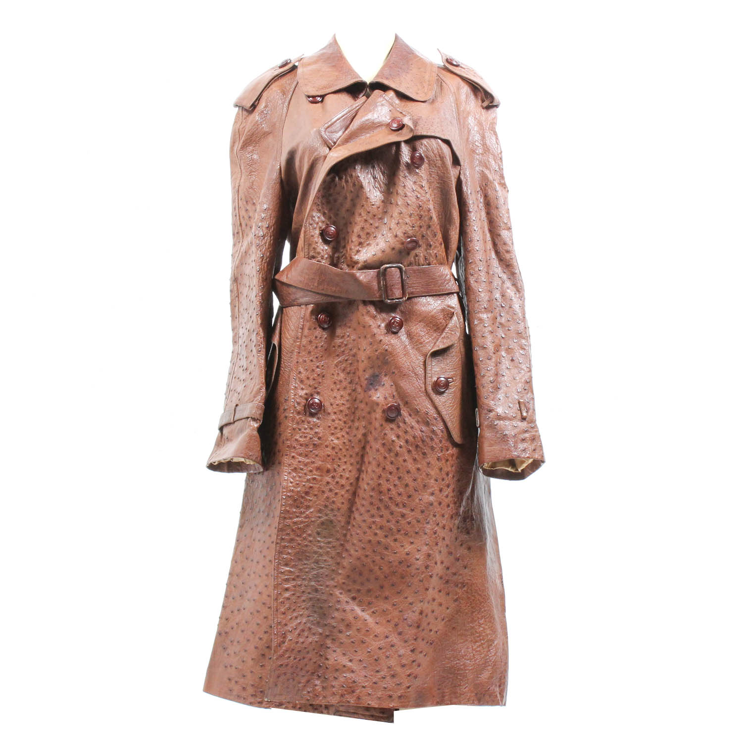 Gucci Ostrich Leather Trench Coat