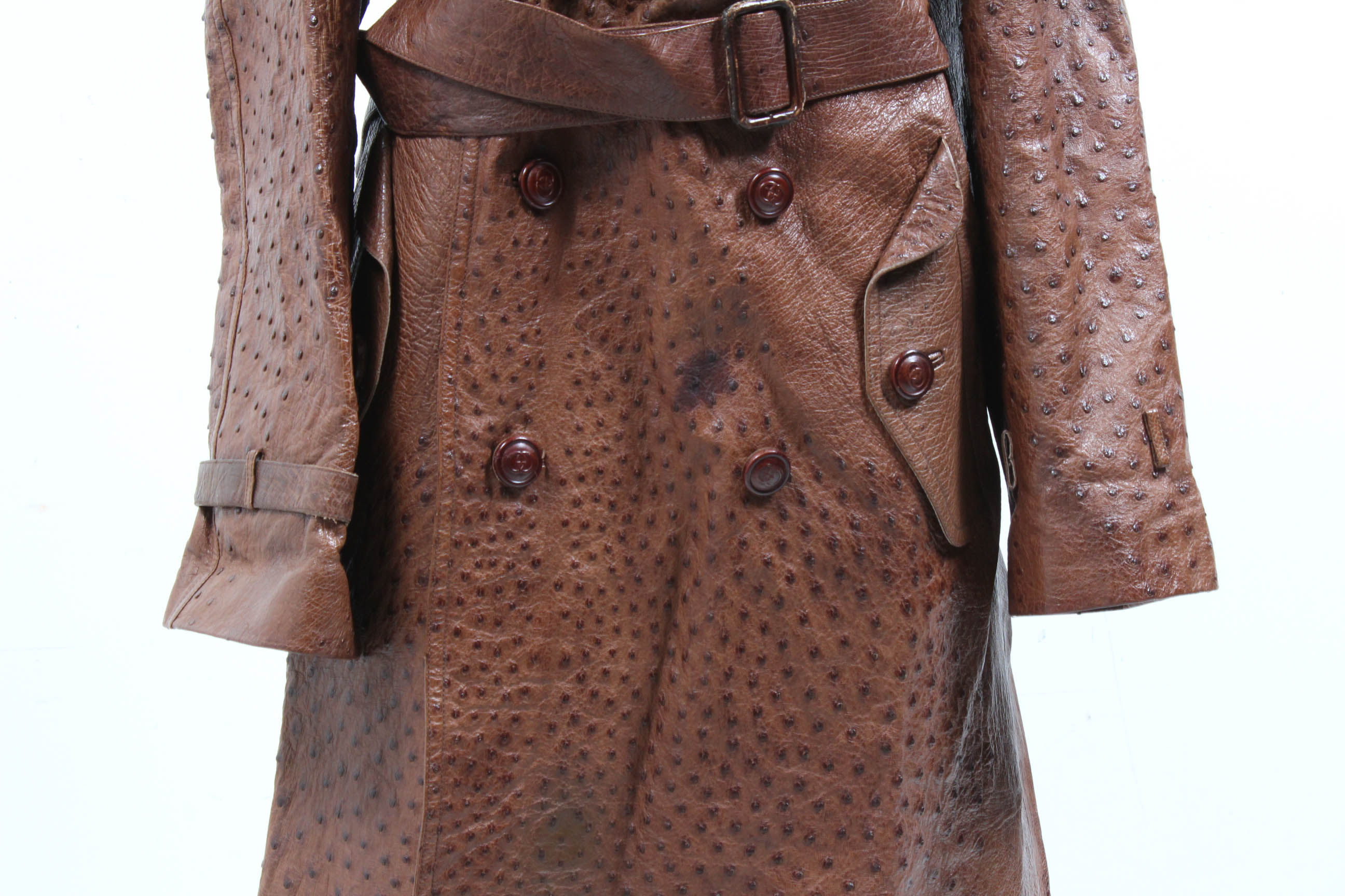 Gucci Ostrich Leather Trench Coat