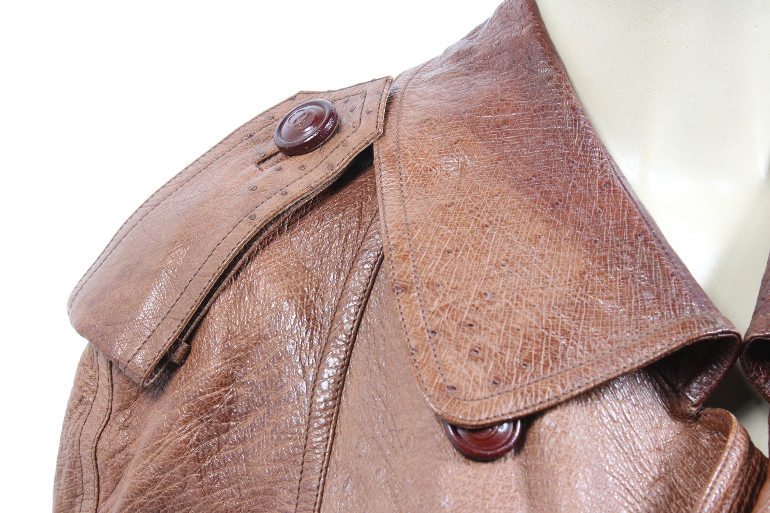Gucci Ostrich Leather Trench Coat