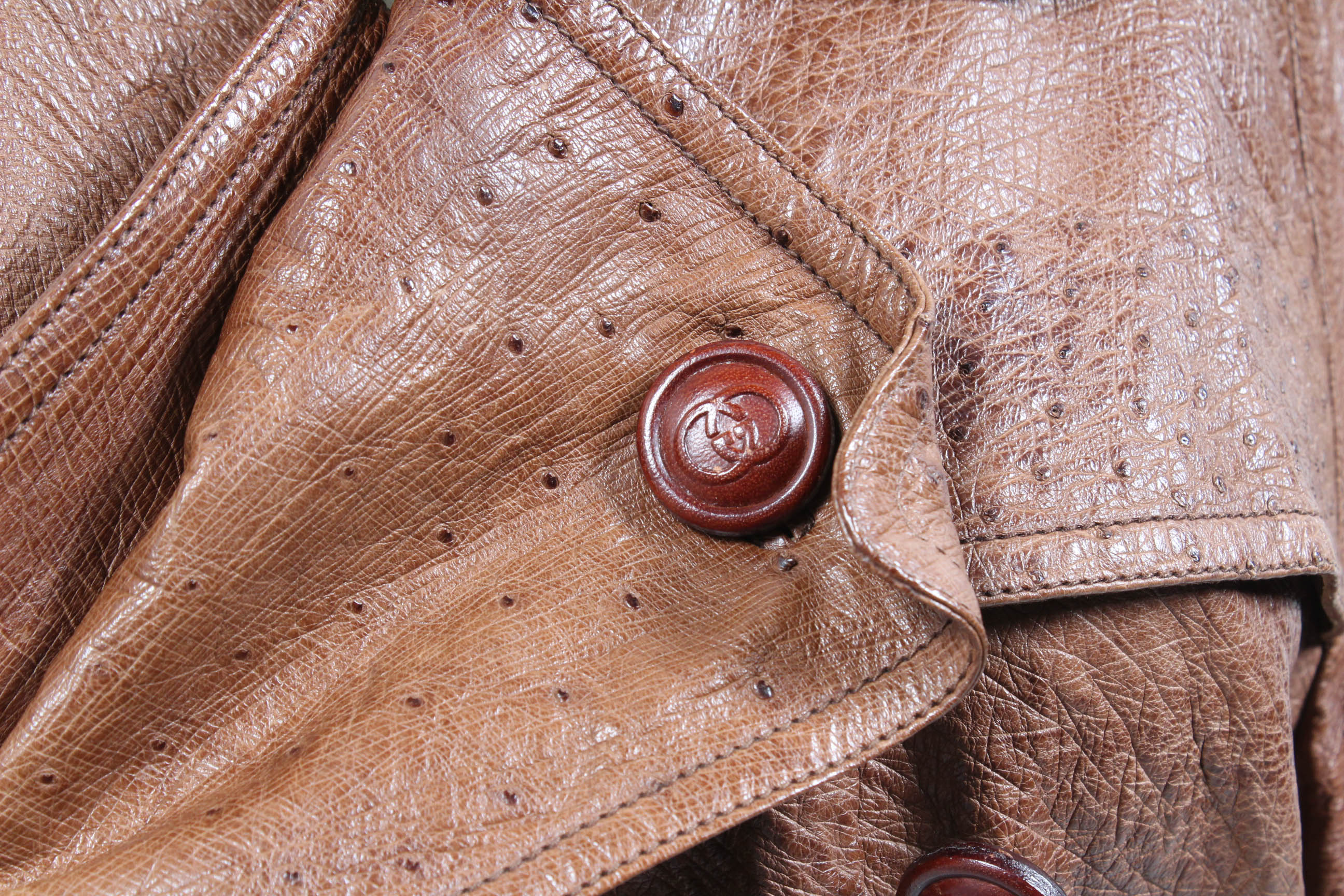 Gucci Ostrich Leather Trench Coat