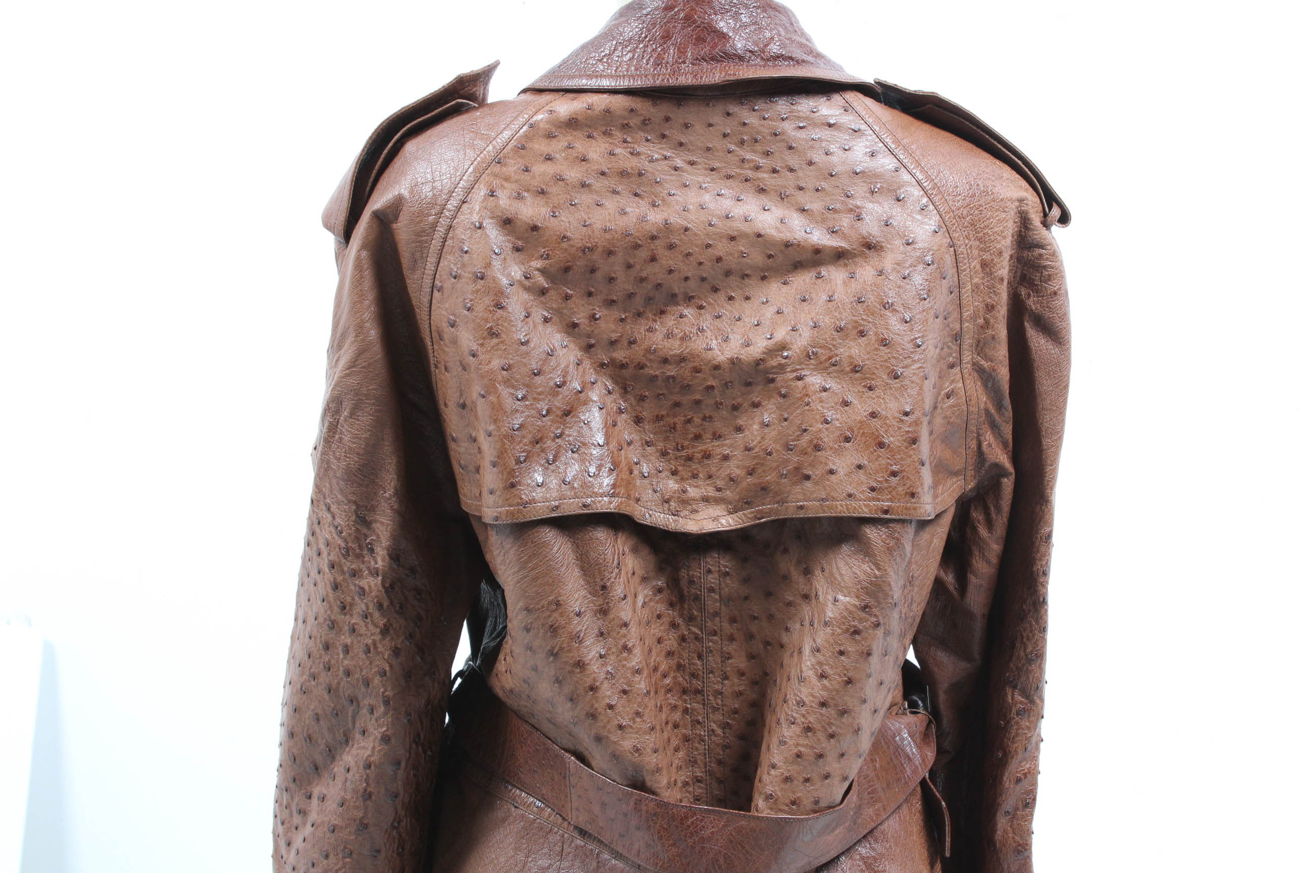 Gucci Ostrich Leather Trench Coat
