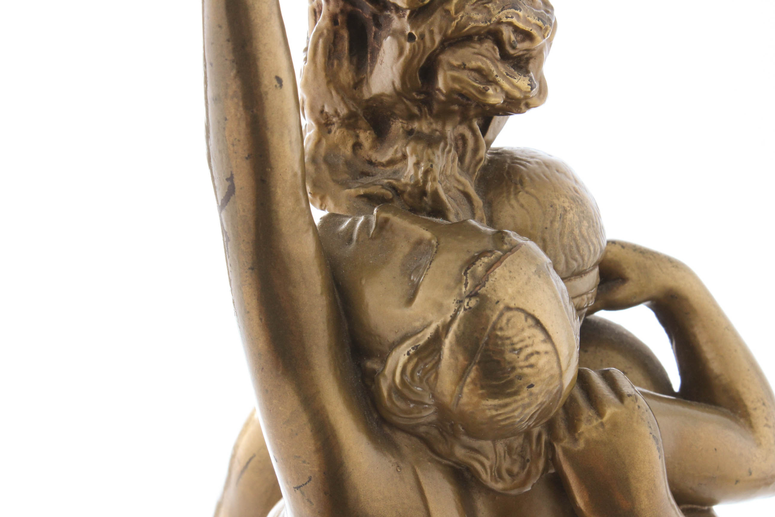 Paul Herzel Pompeian Bronze Co. 1920s Figural Table Lamp