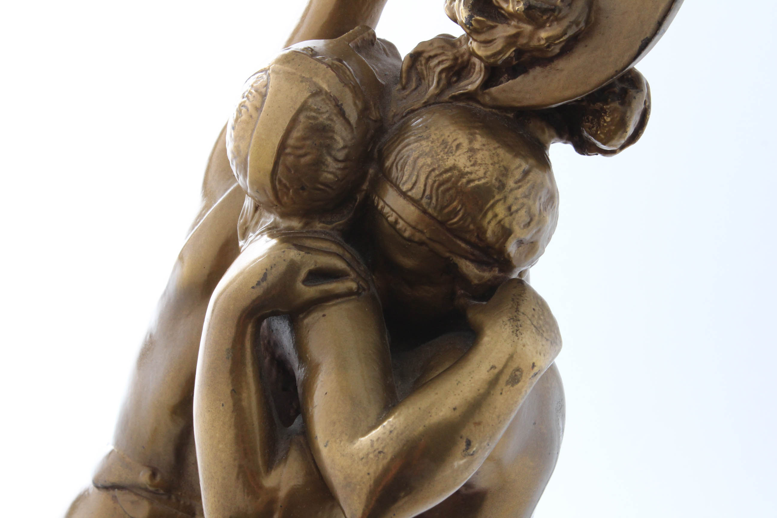 Paul Herzel Pompeian Bronze Co. 1920s Figural Table Lamp