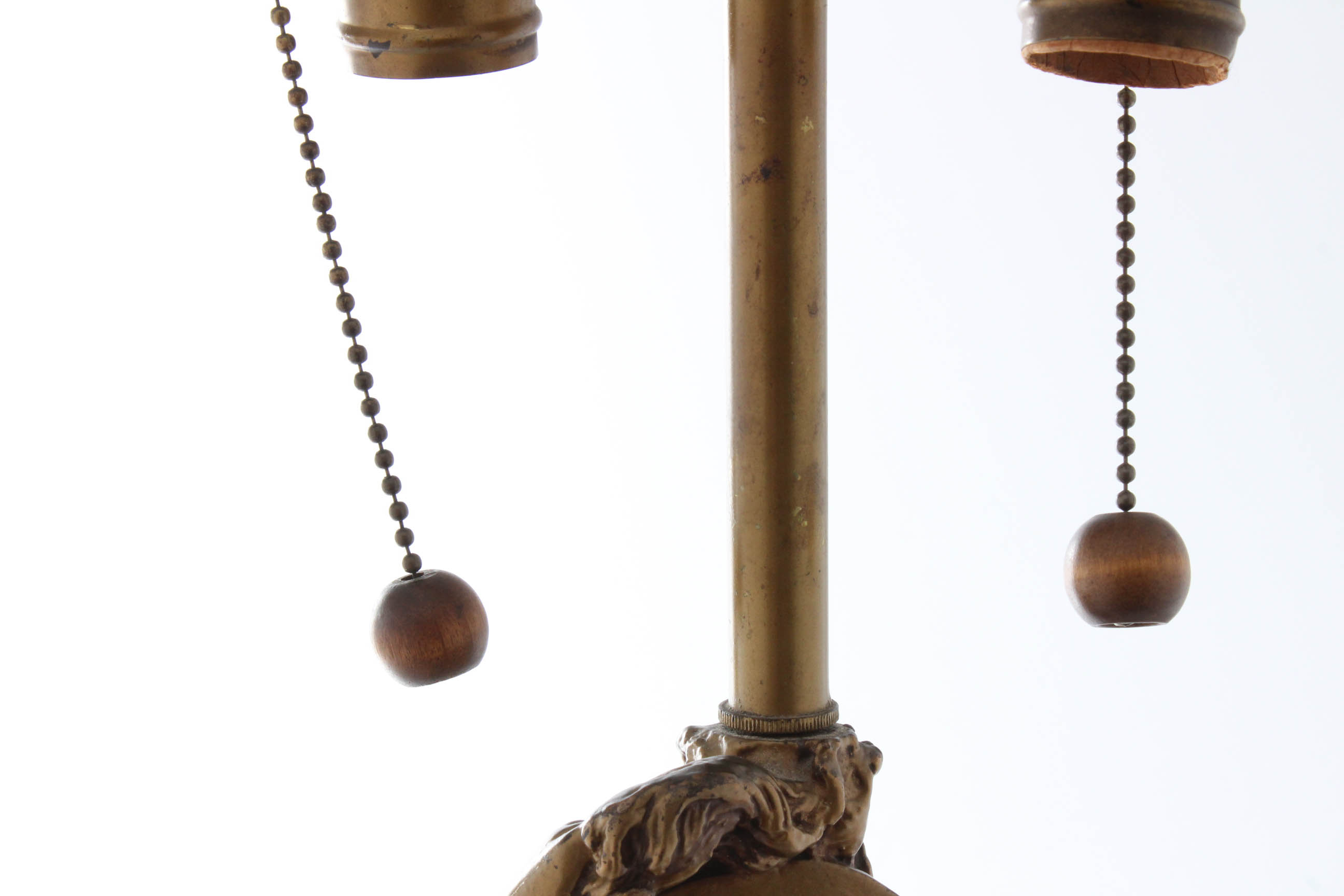 Paul Herzel Pompeian Bronze Co. 1920s Figural Table Lamp