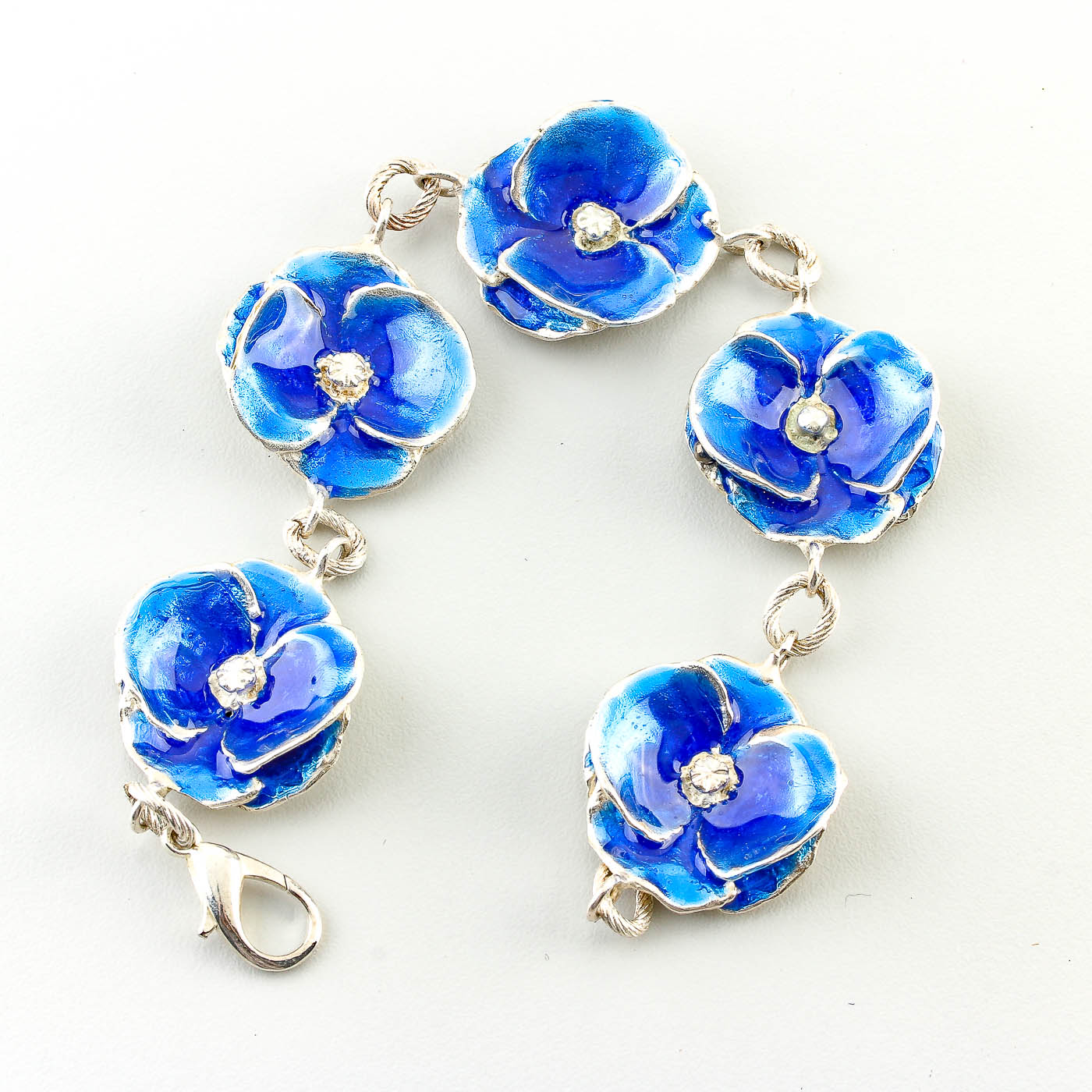 Cecchi Carlo di Ricchi Giuliano Silver Tone Enamel Bracelets and Earrings