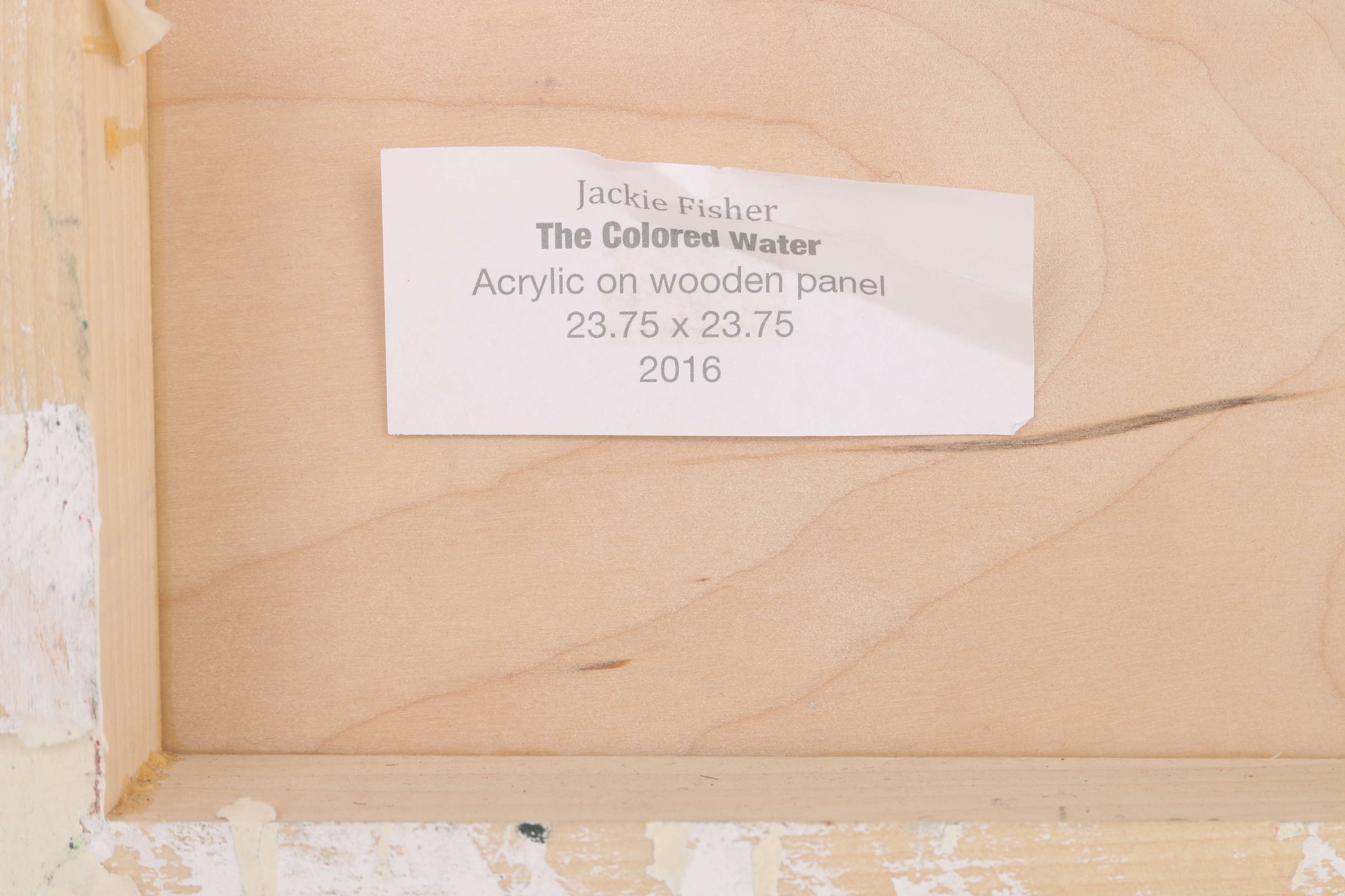 Jackie Fisher 2016 Acrylic Painting on Wood "The Colored Water"
