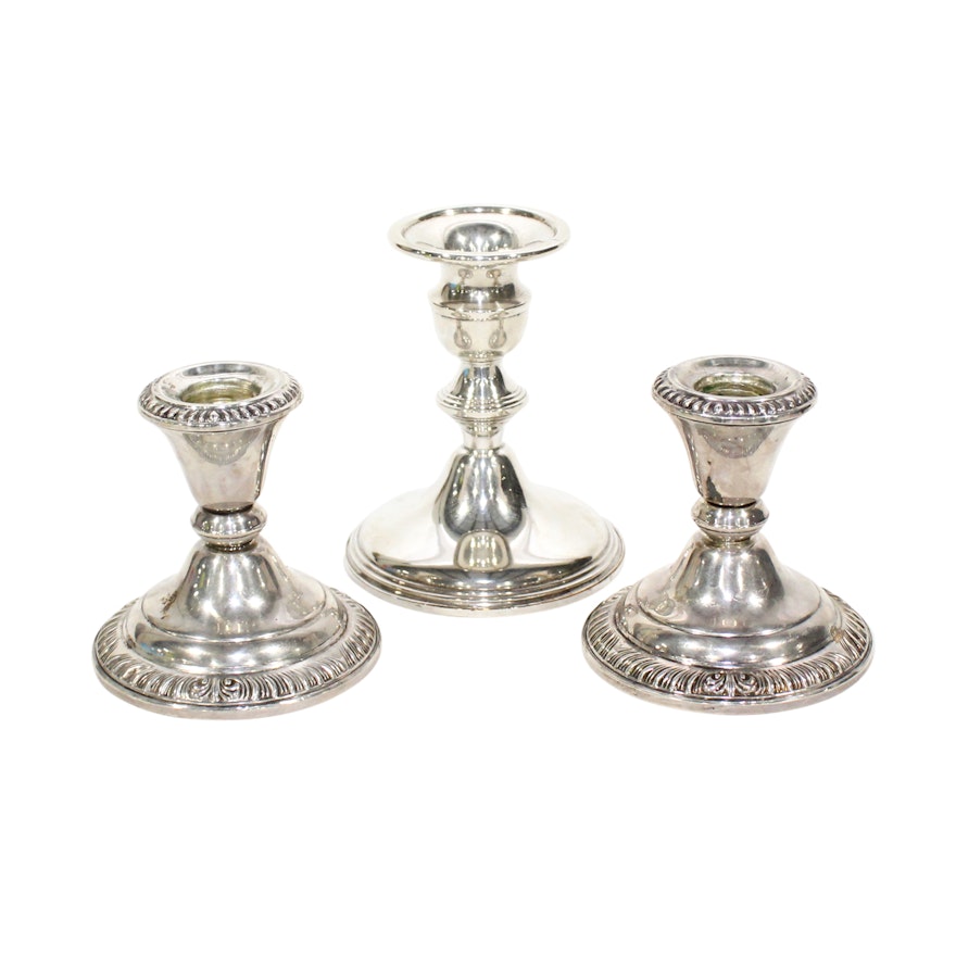 Pair of Weighted Sterling Silver Candlesticks by Frank M. Whiting